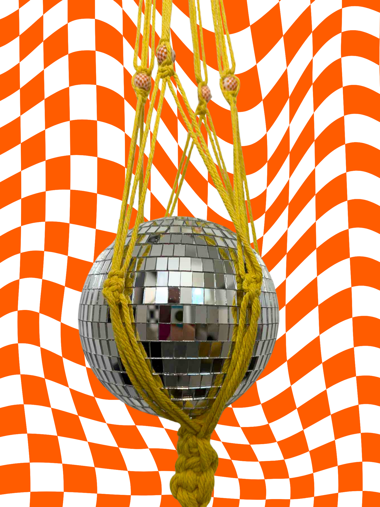 Here Comes the Sun Macrame Disco Ball Hanger