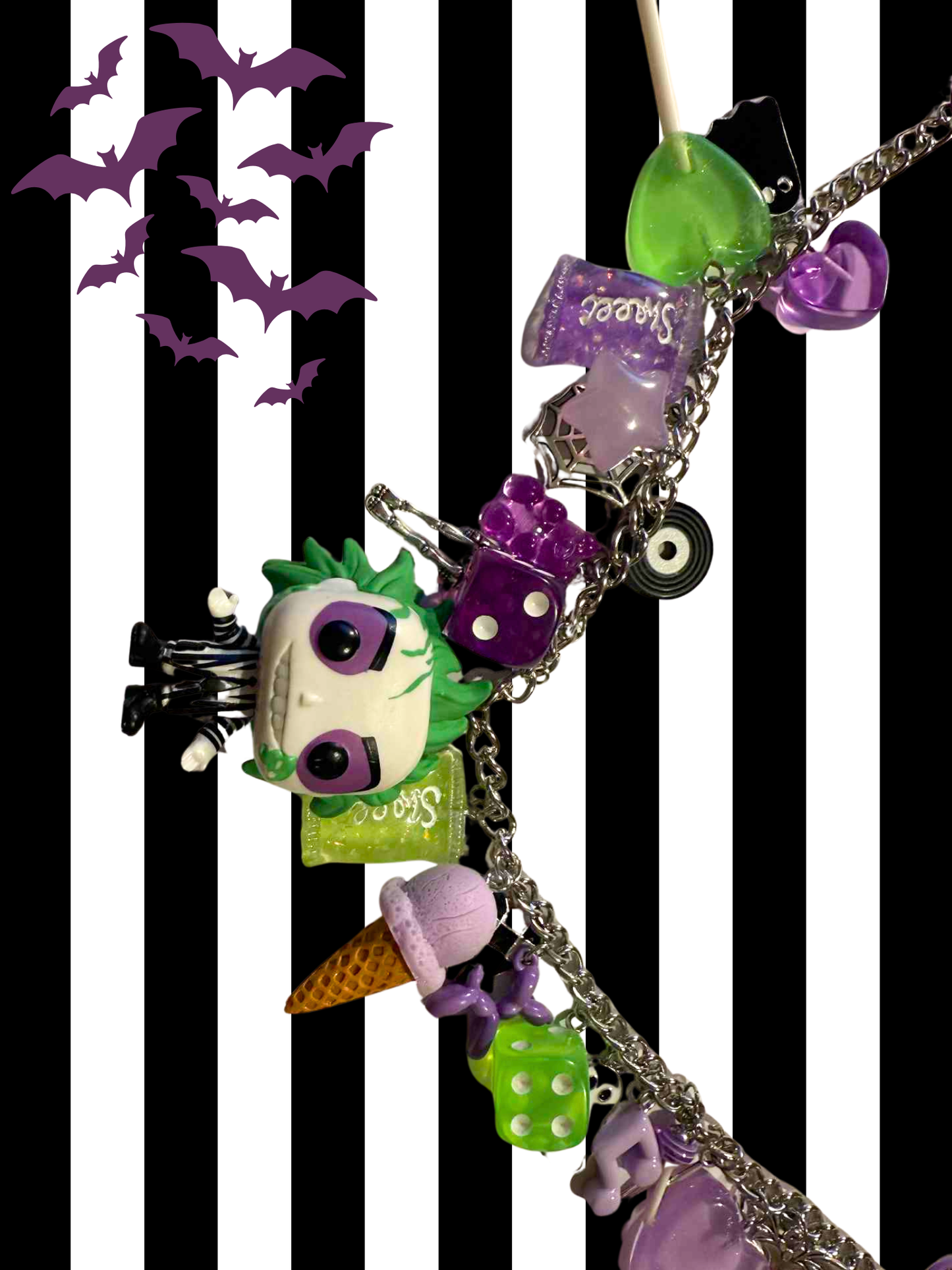 Beetlejuice Beetlejuice Beetlejuice Purse Charm