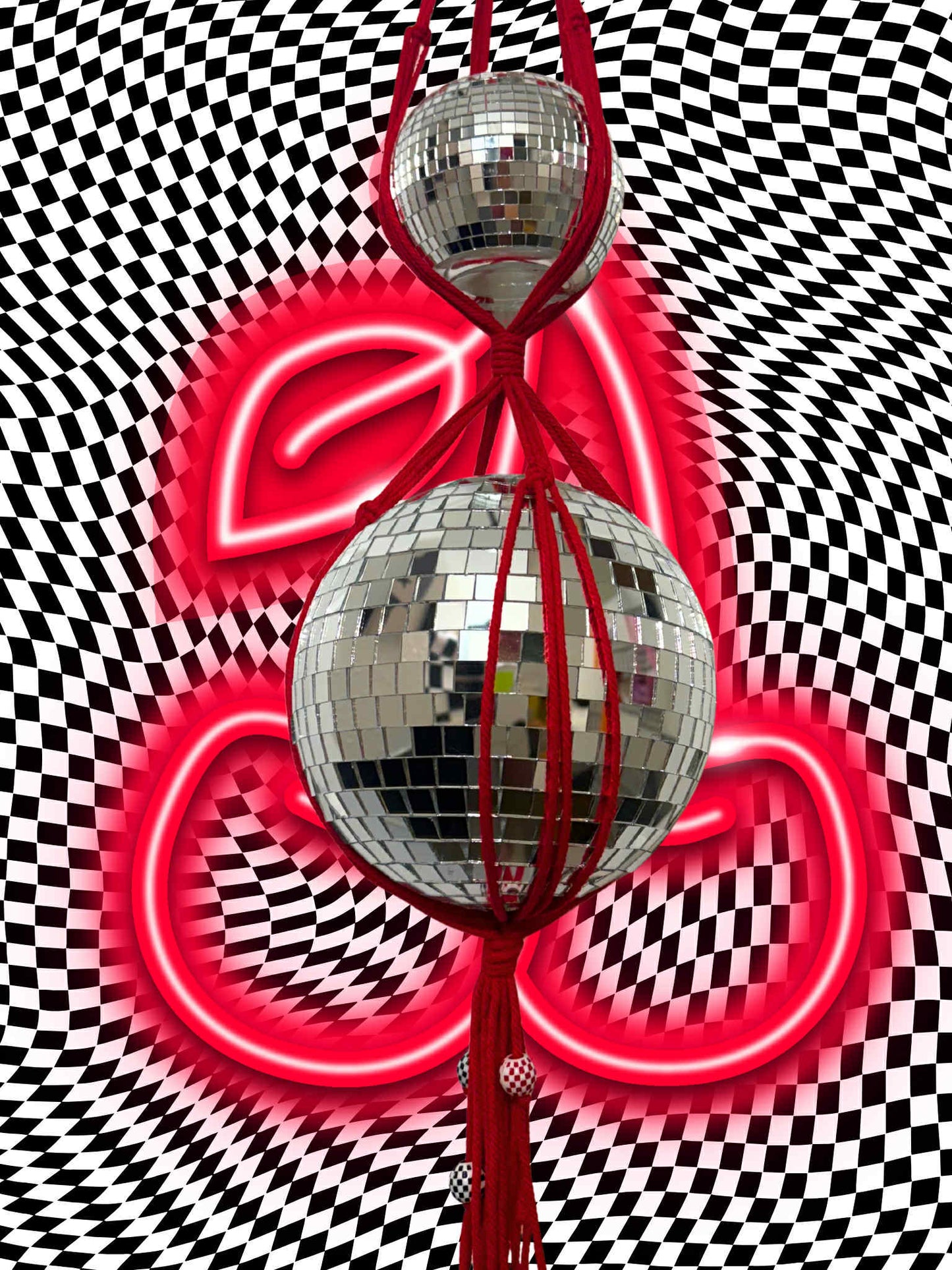 Catch Me if You Can Macrame Disco Ball Hanger