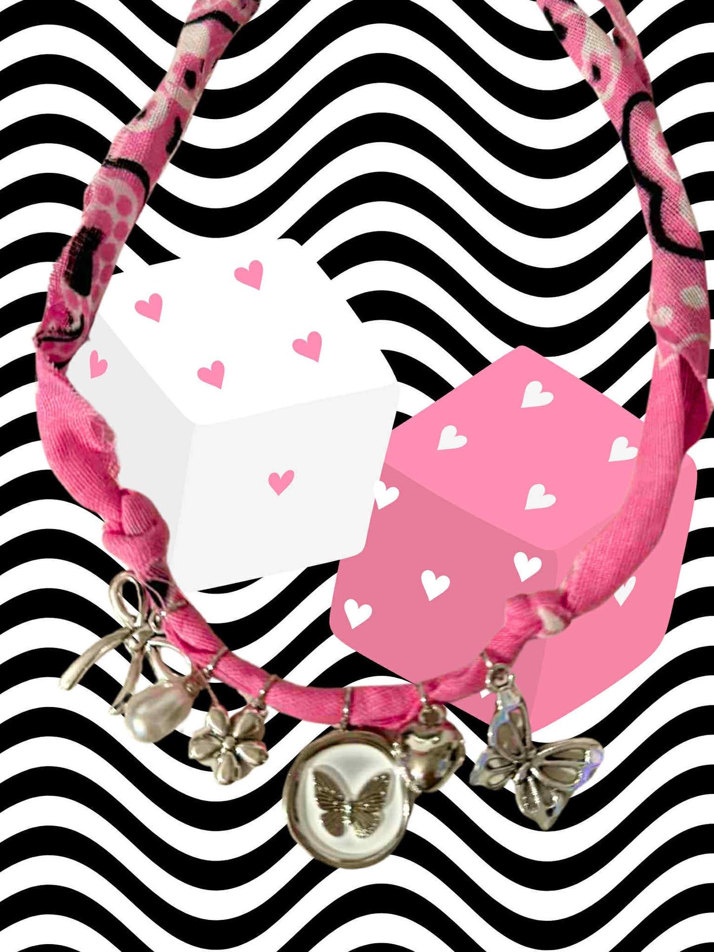 Just a Girl Bandana Charm Necklace