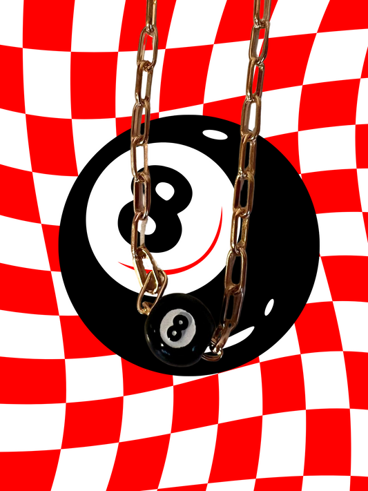 Bettin' on the Eight Ball Charm Necklace