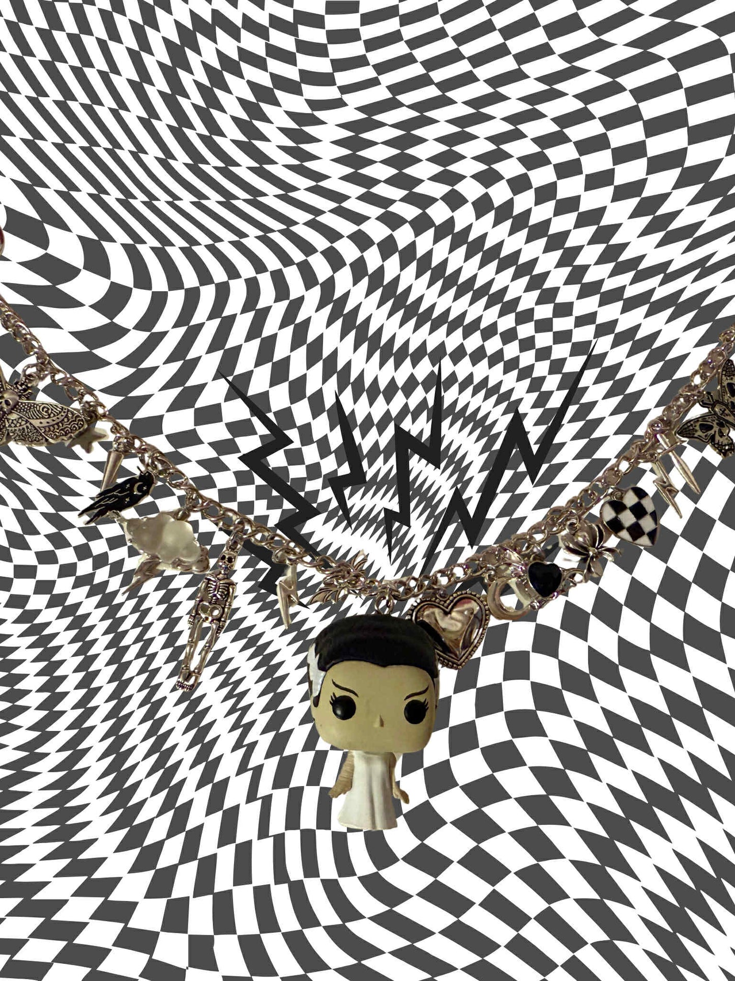 Bride of Frankenstein Purse Charm