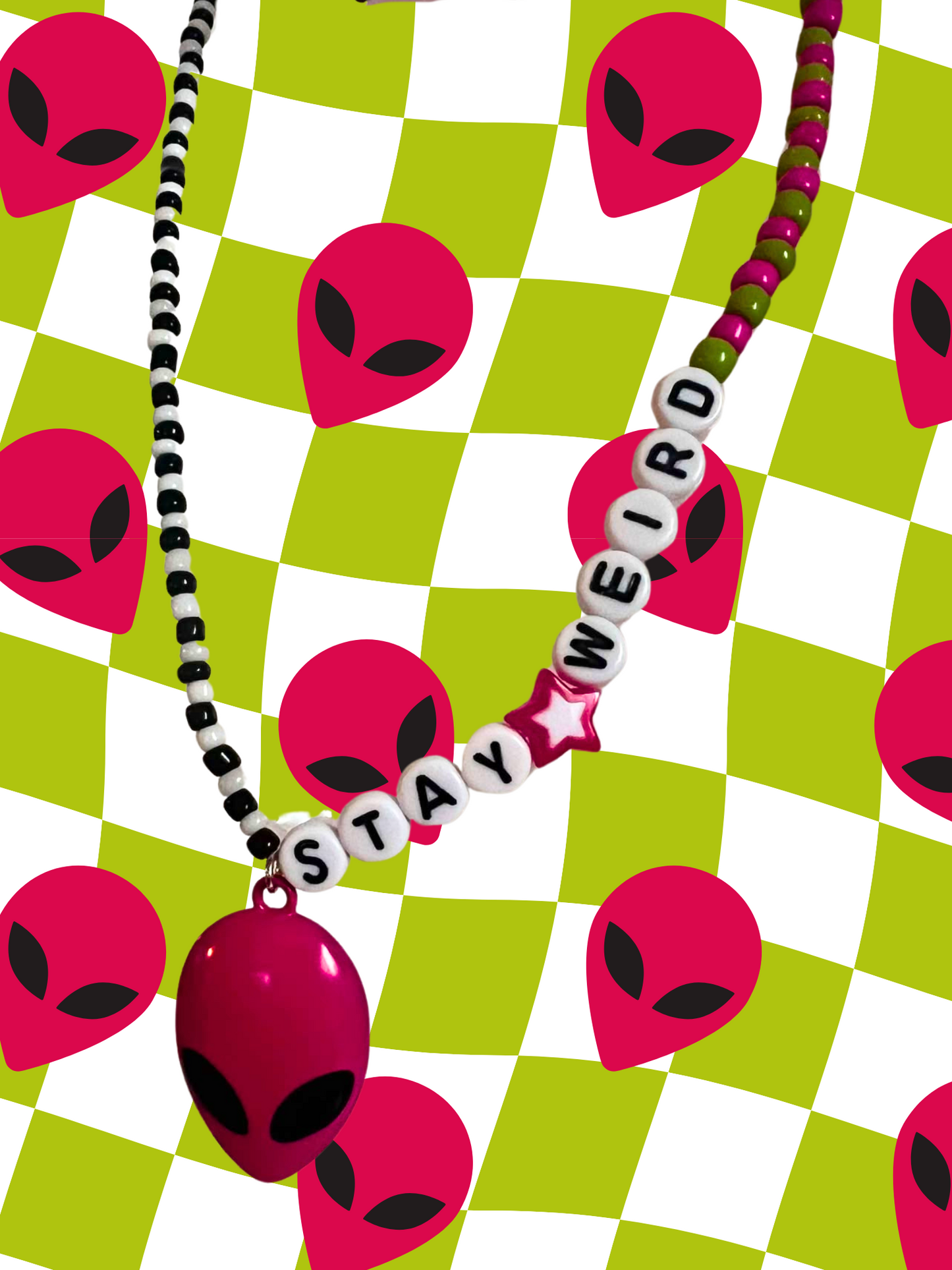 Stay Weird Beaded Necklace