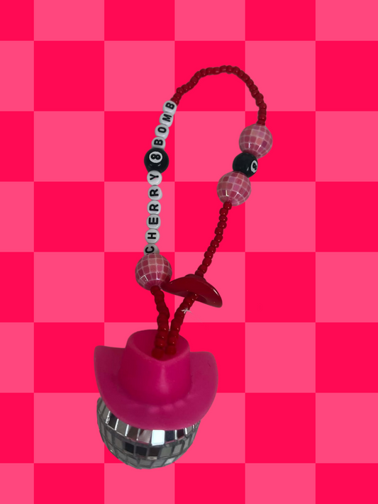Cherry Bomb Rearview Mirror Charm