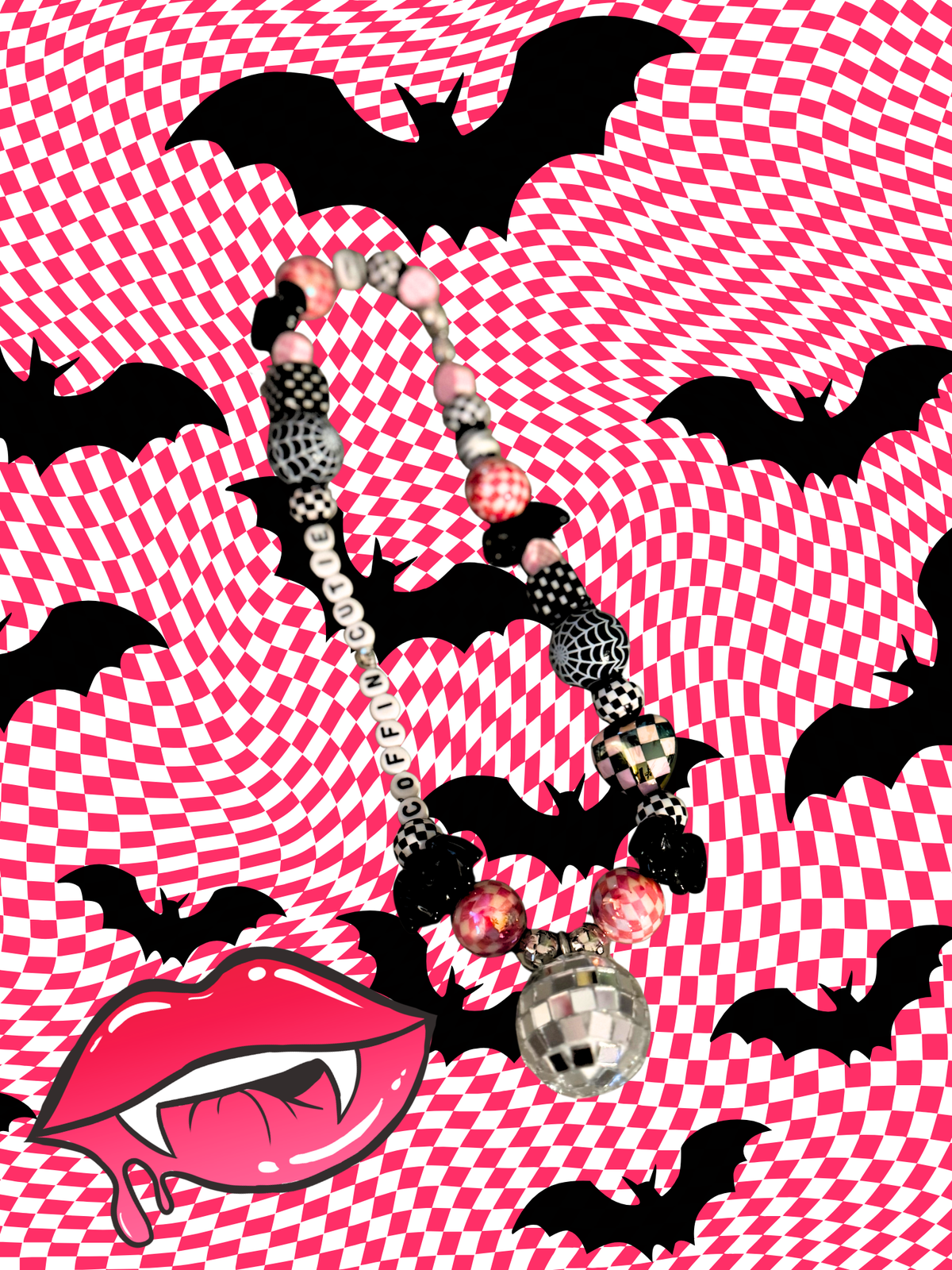 Coffin Cutie Rearview Mirror Charm