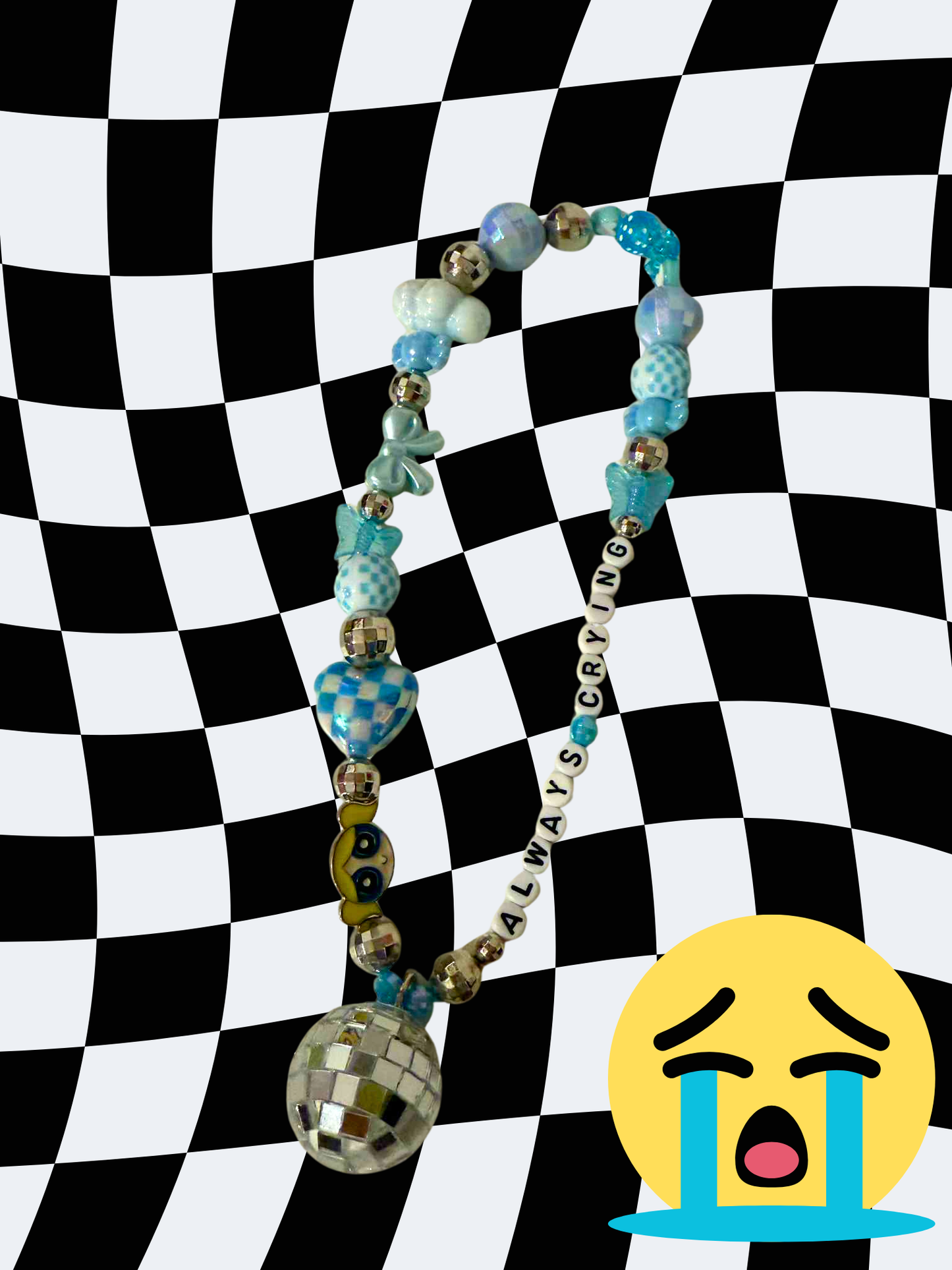 Always Crying Rearview Mirror Charm