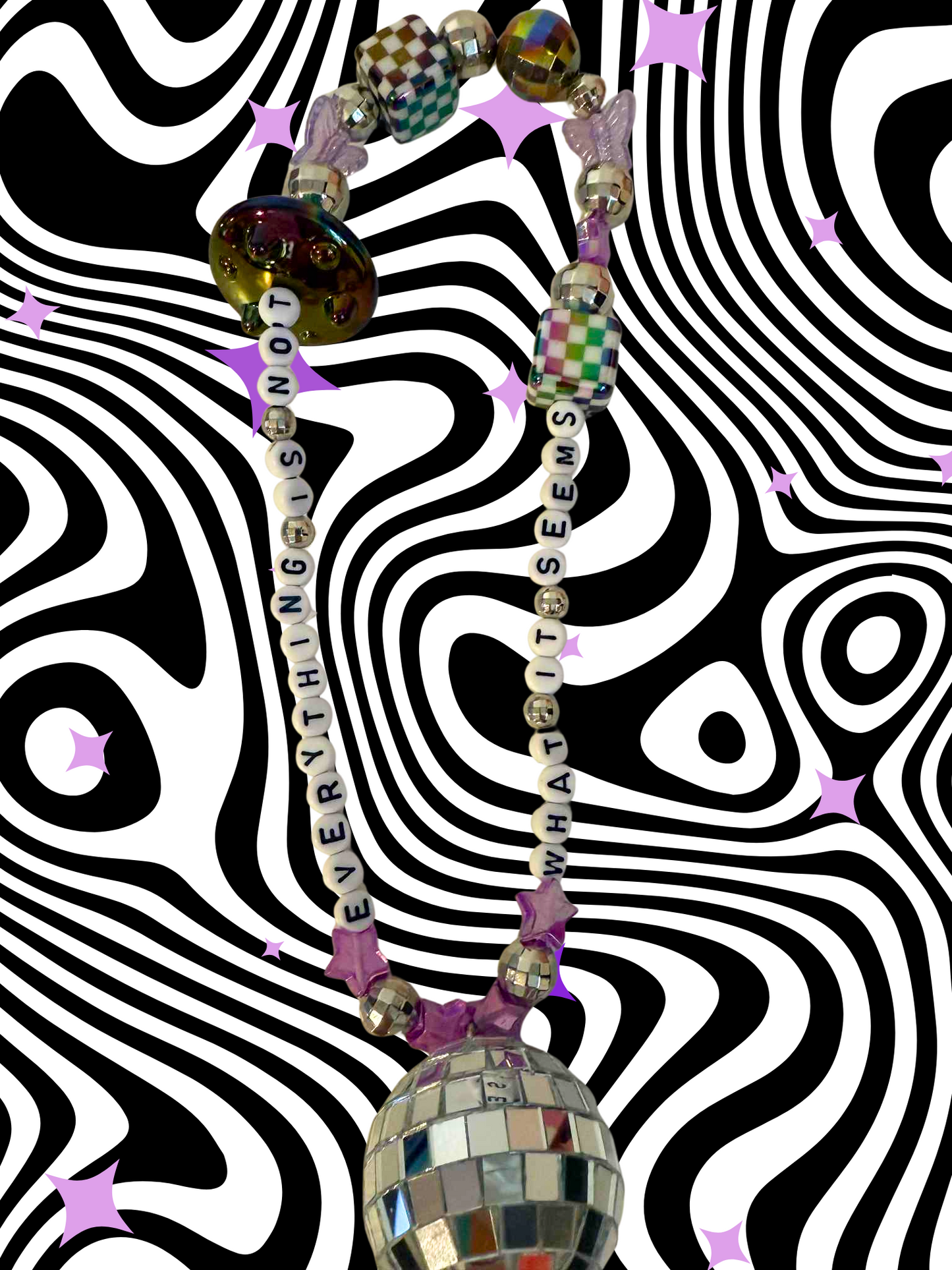 Everything is Not What it Seems Rearview Mirror Charm