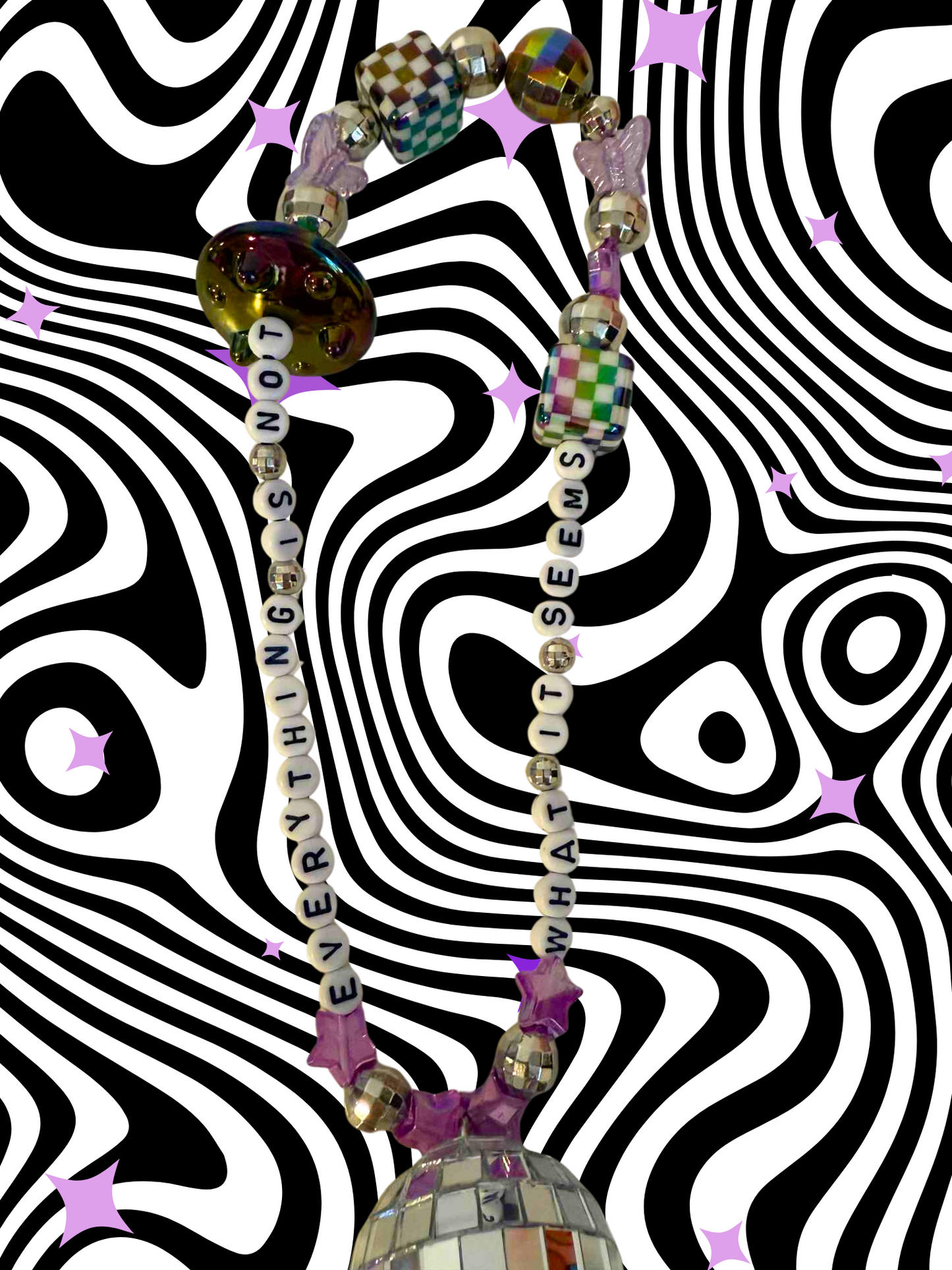Everything is Not What it Seems Rearview Mirror Charm