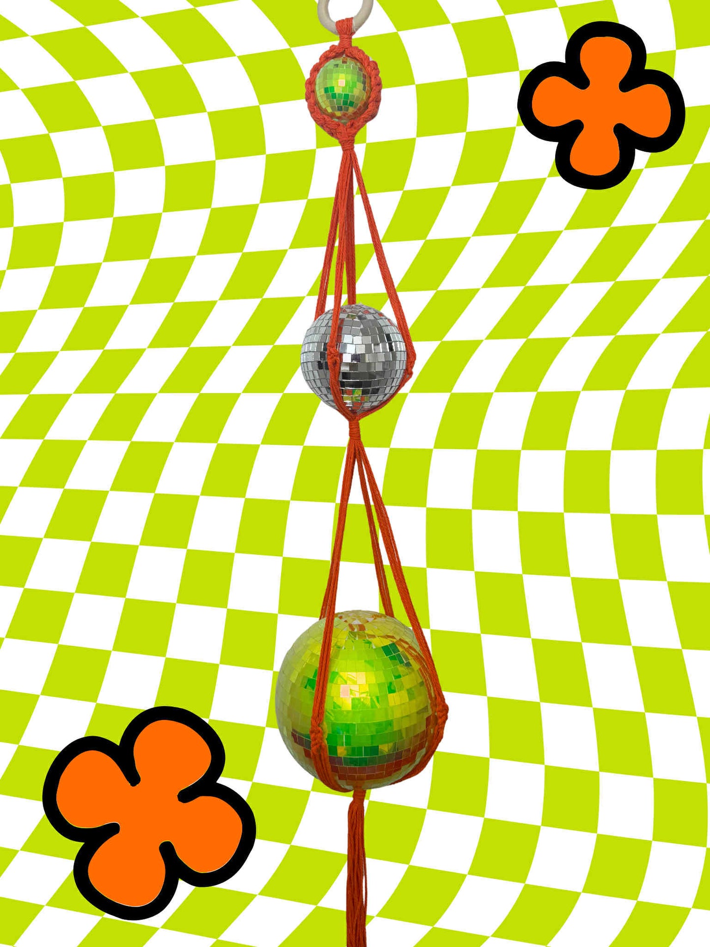 Jinkies! It's a Macrame Disco Ball Hanger