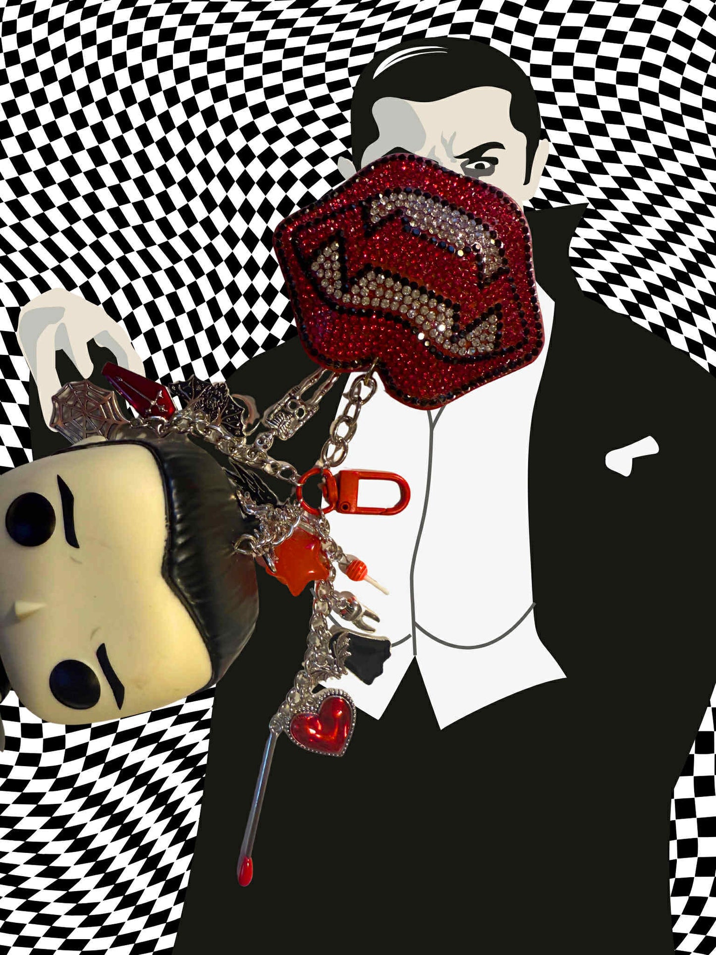 Dracula Figure Keychain