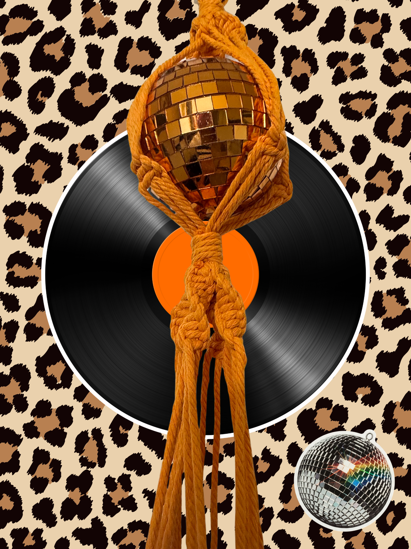 Planet Disco Macrame Disco Ball Hanger