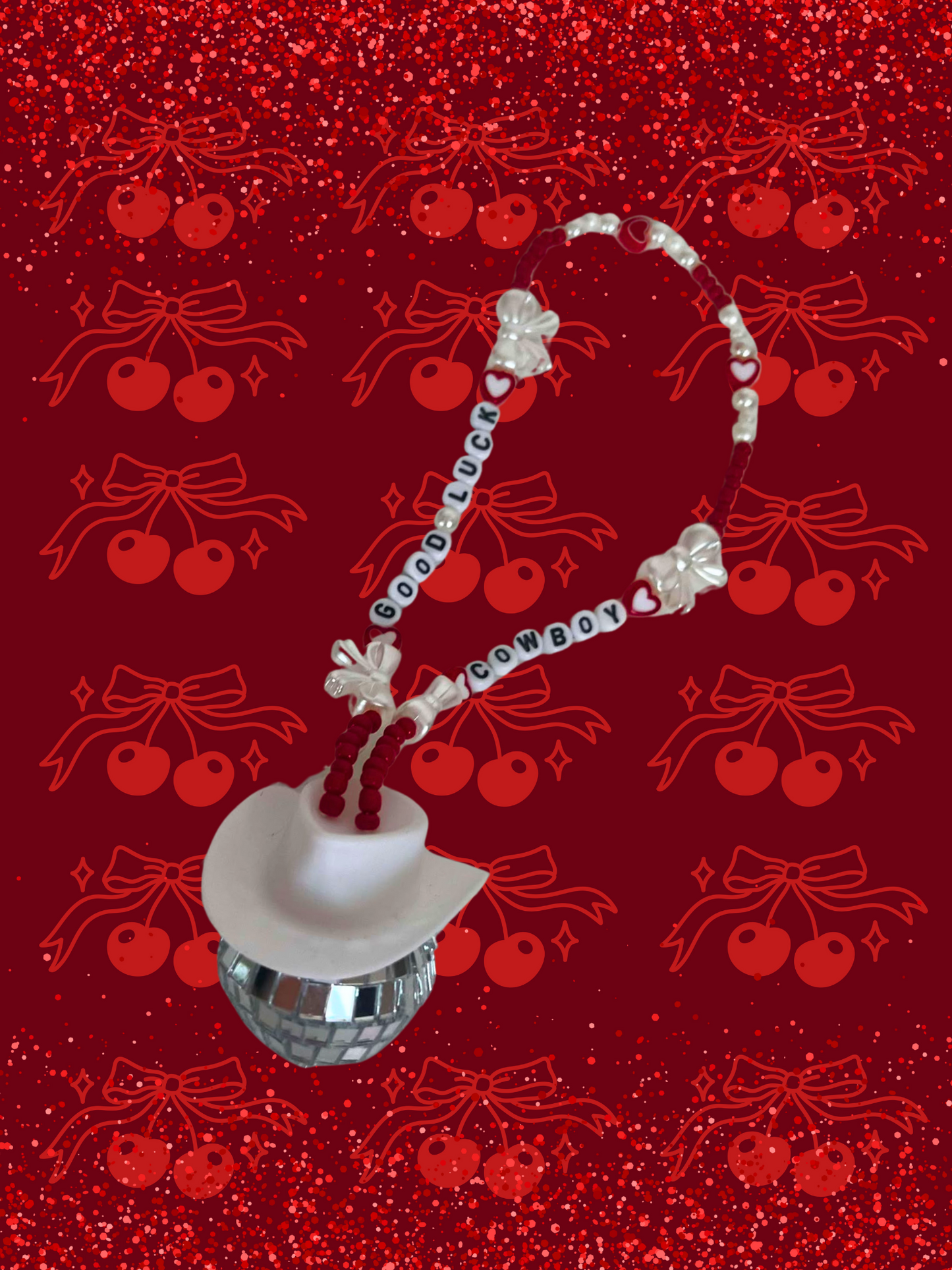 Good Luck Cowboy Rearview Mirror Charm