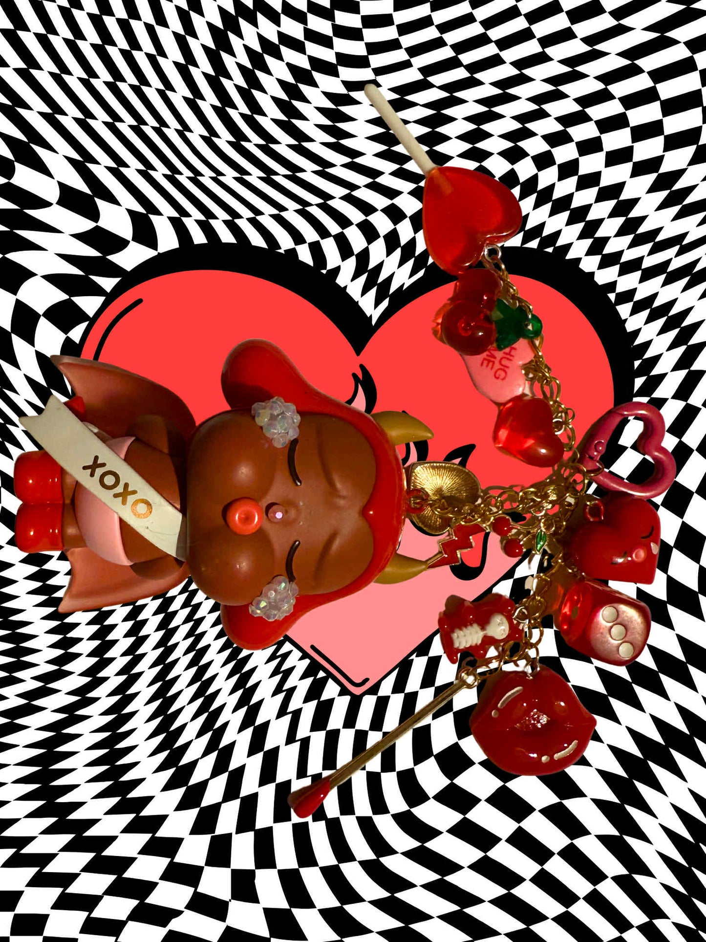 Kiss Kiss- Devil Vers. Crybaby Keychain