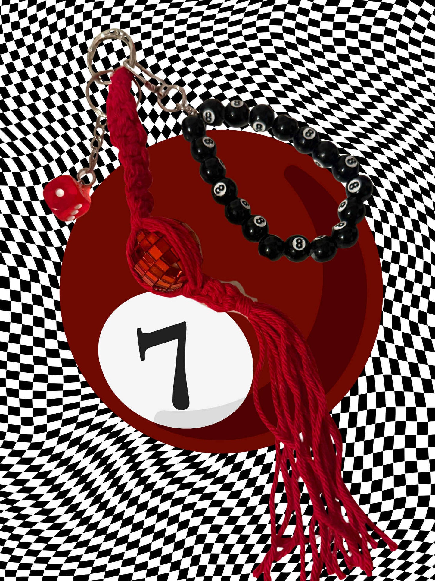 Good Girl, Bad Habits Macrame Keychain