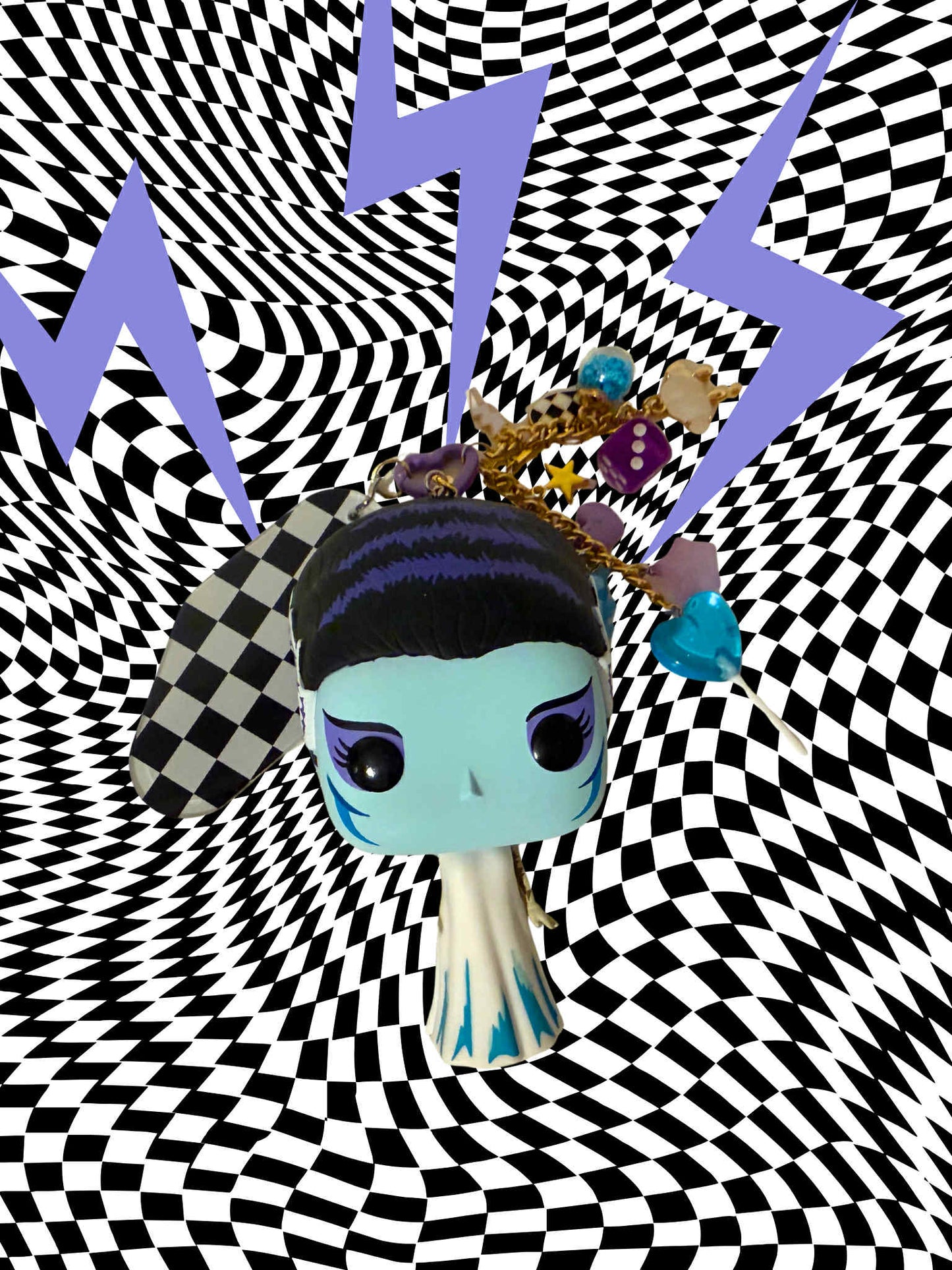 Bride of Frankenstein Figure Keychain