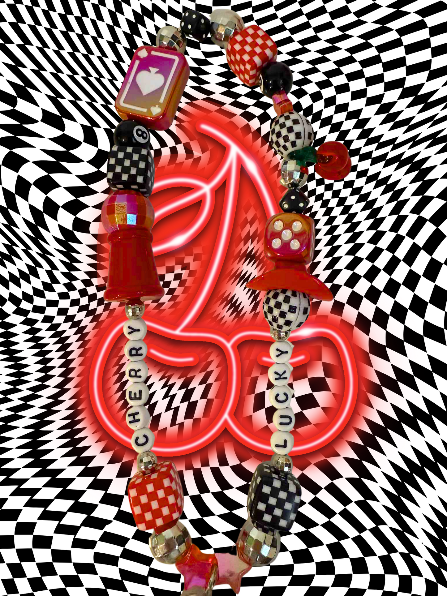 Cherry Lucky Rearview Mirror Charm