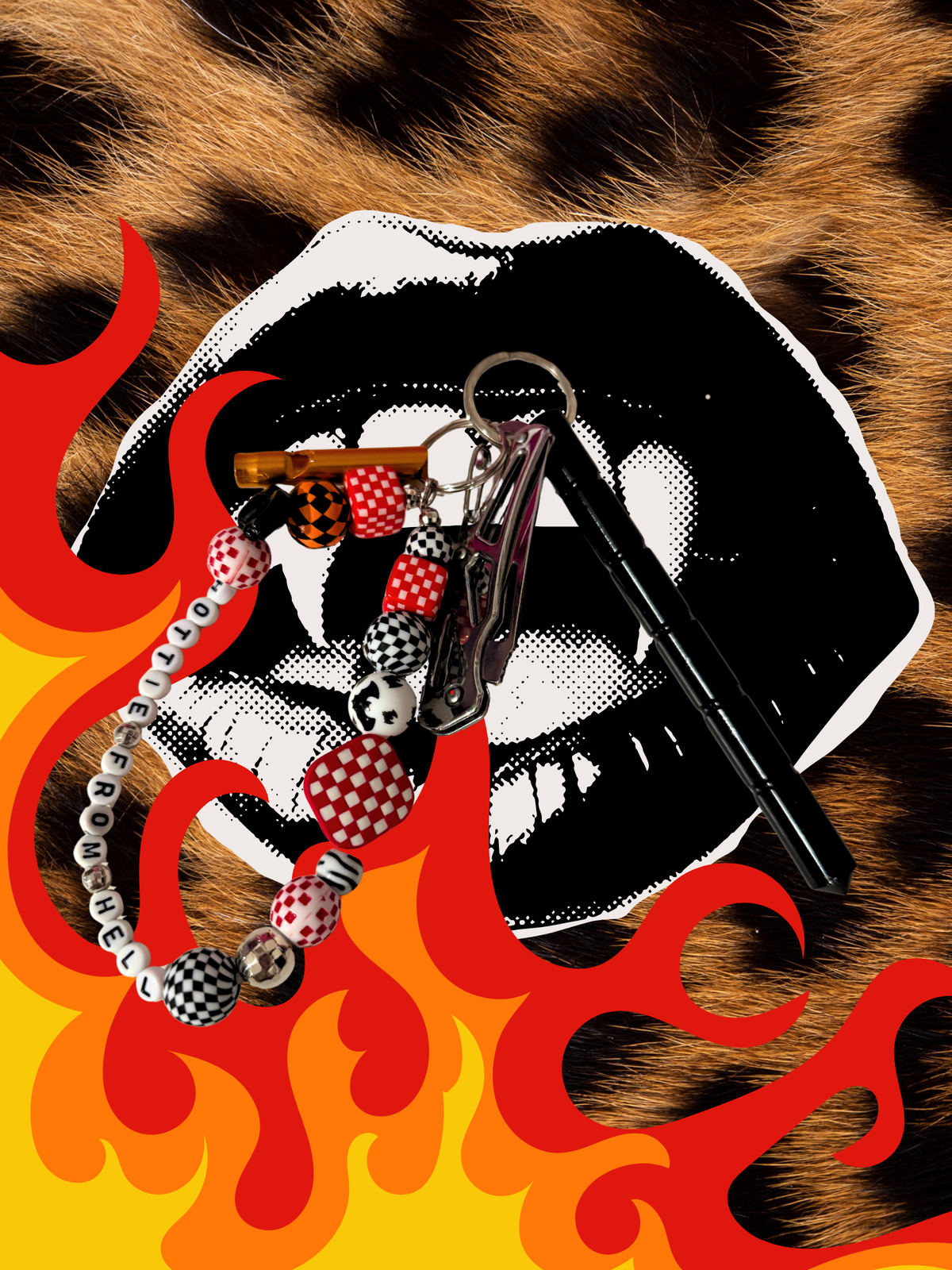 Hottie from Hell Protection Keychain