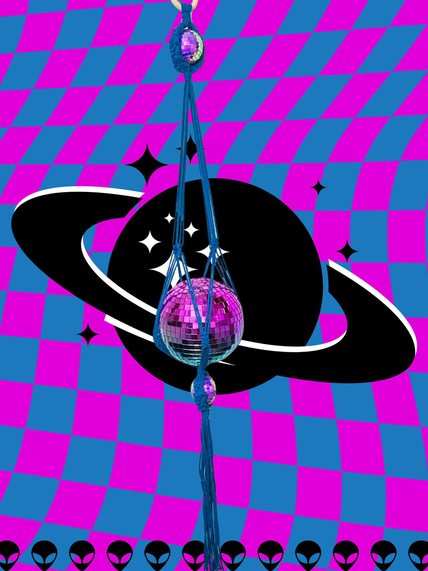 Out of this Galaxy Macrame Disco Ball Hanger