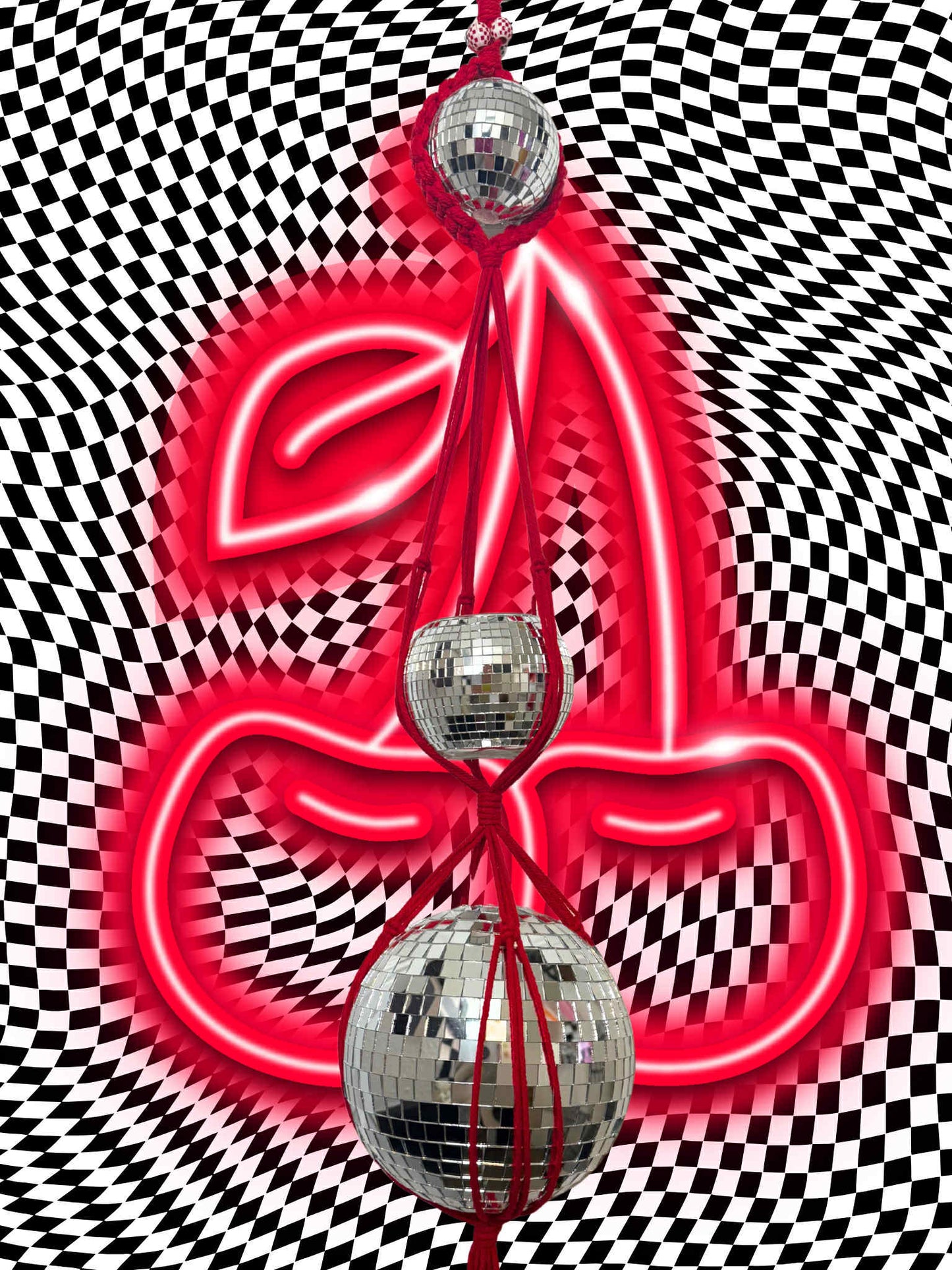 Catch Me if You Can Macrame Disco Ball Hanger