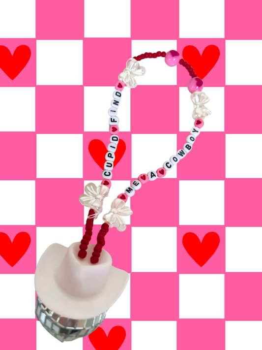 Cupid Find Me A Cowboy Rearview Mirror Charm