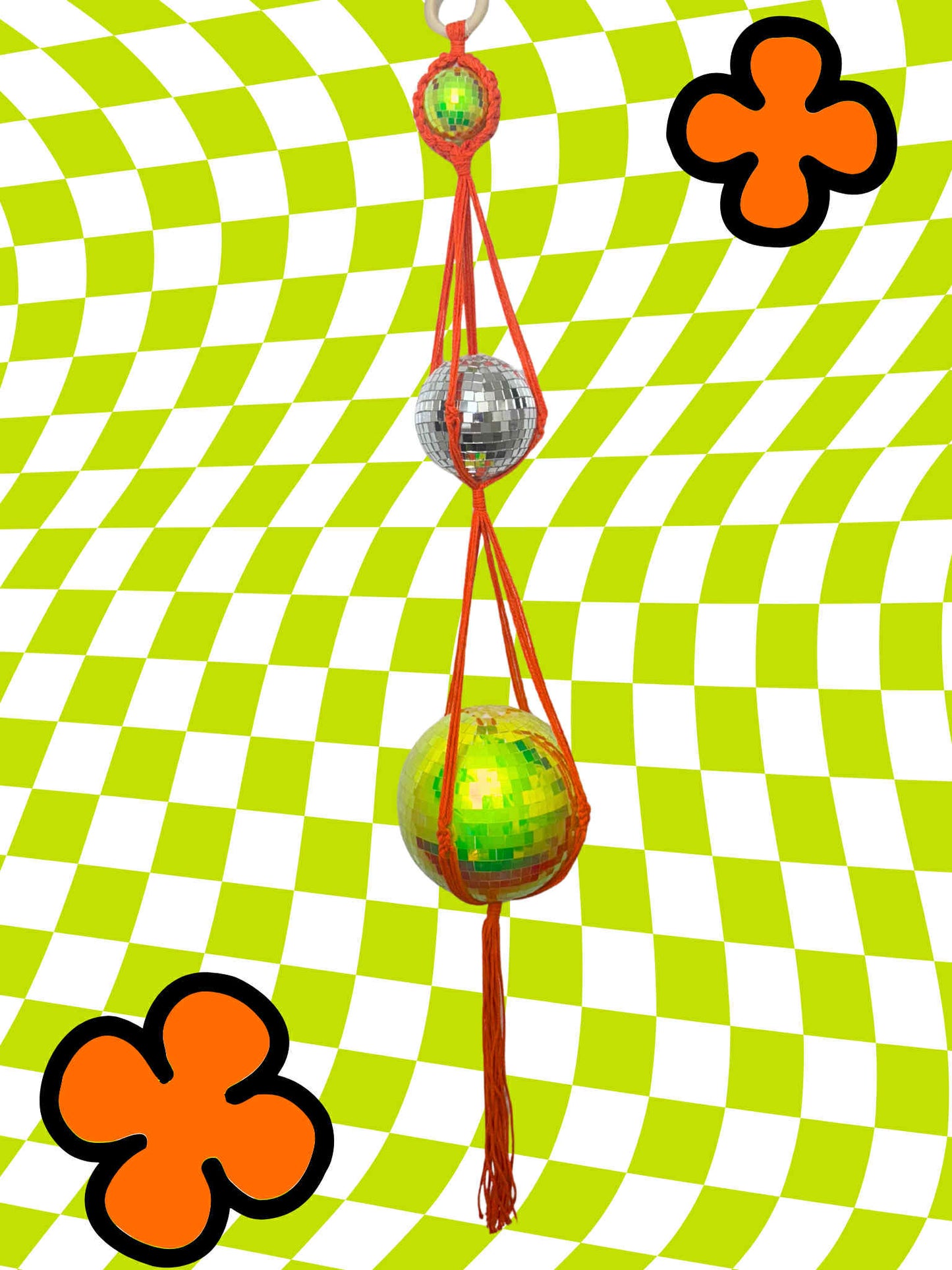 Jinkies! It's a Macrame Disco Ball Hanger