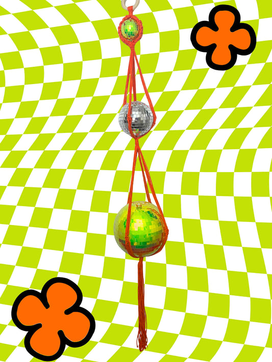 Jinkies! It's a Macrame Disco Ball Hanger