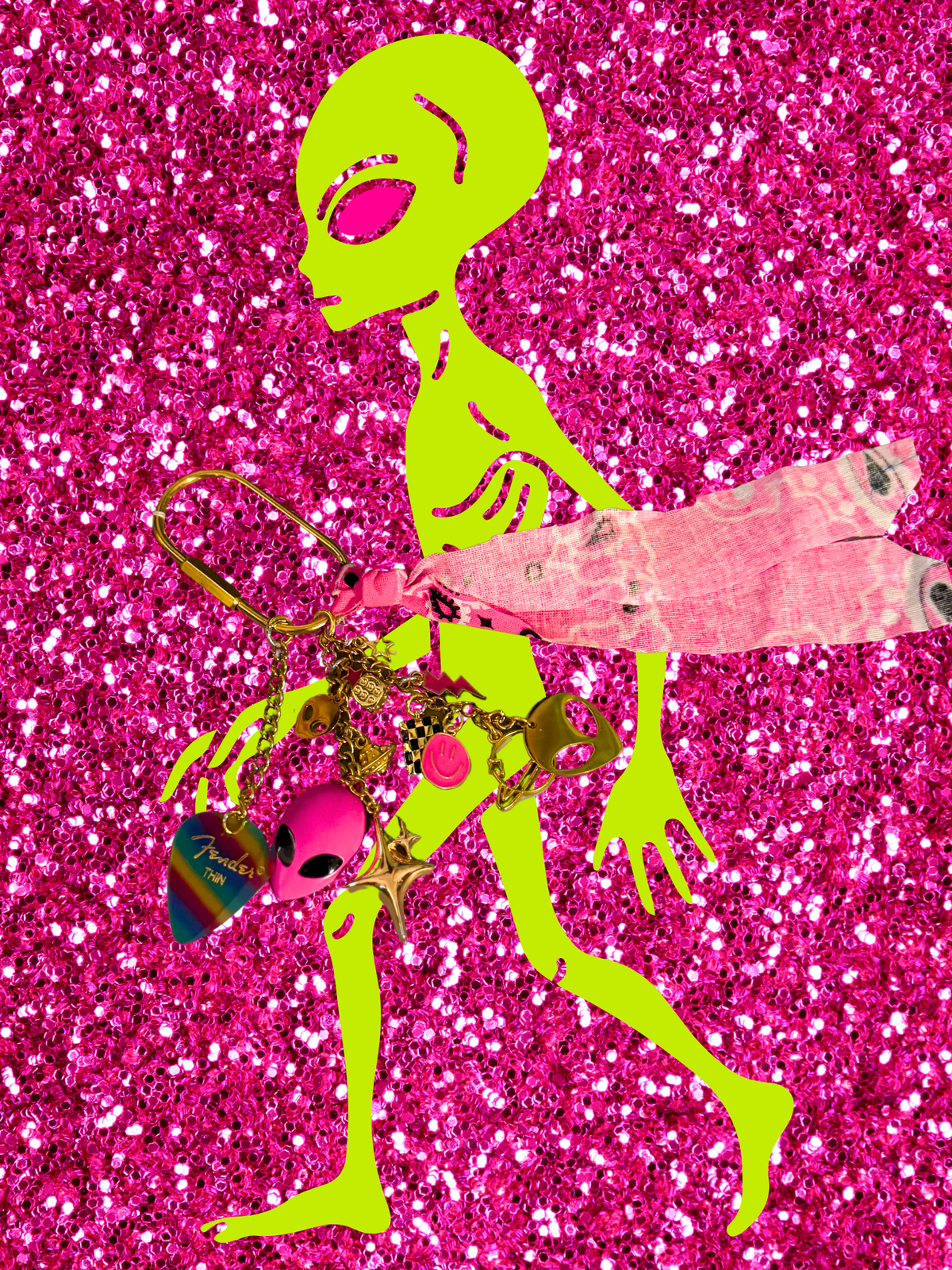 Space Babe Keychain