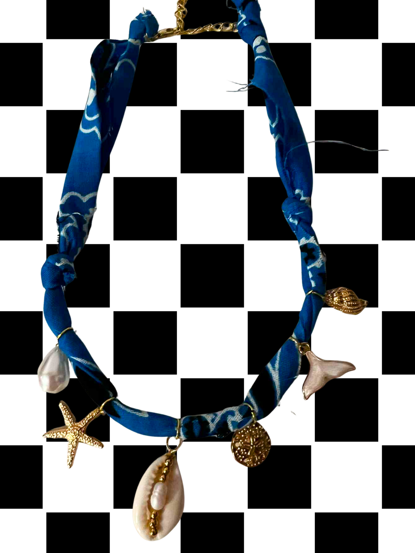 Caught in a Riptide Bandana Charm Necklace