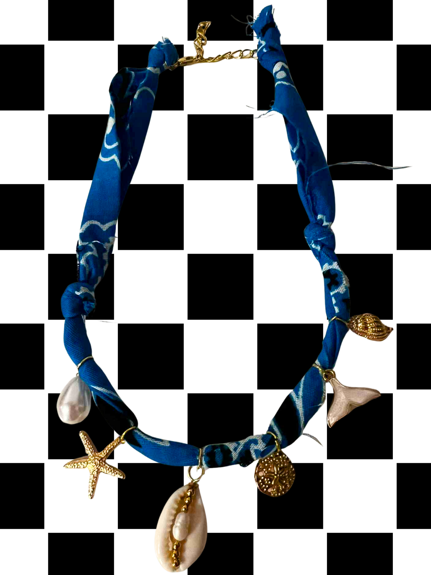 Caught in a Riptide Bandana Charm Necklace