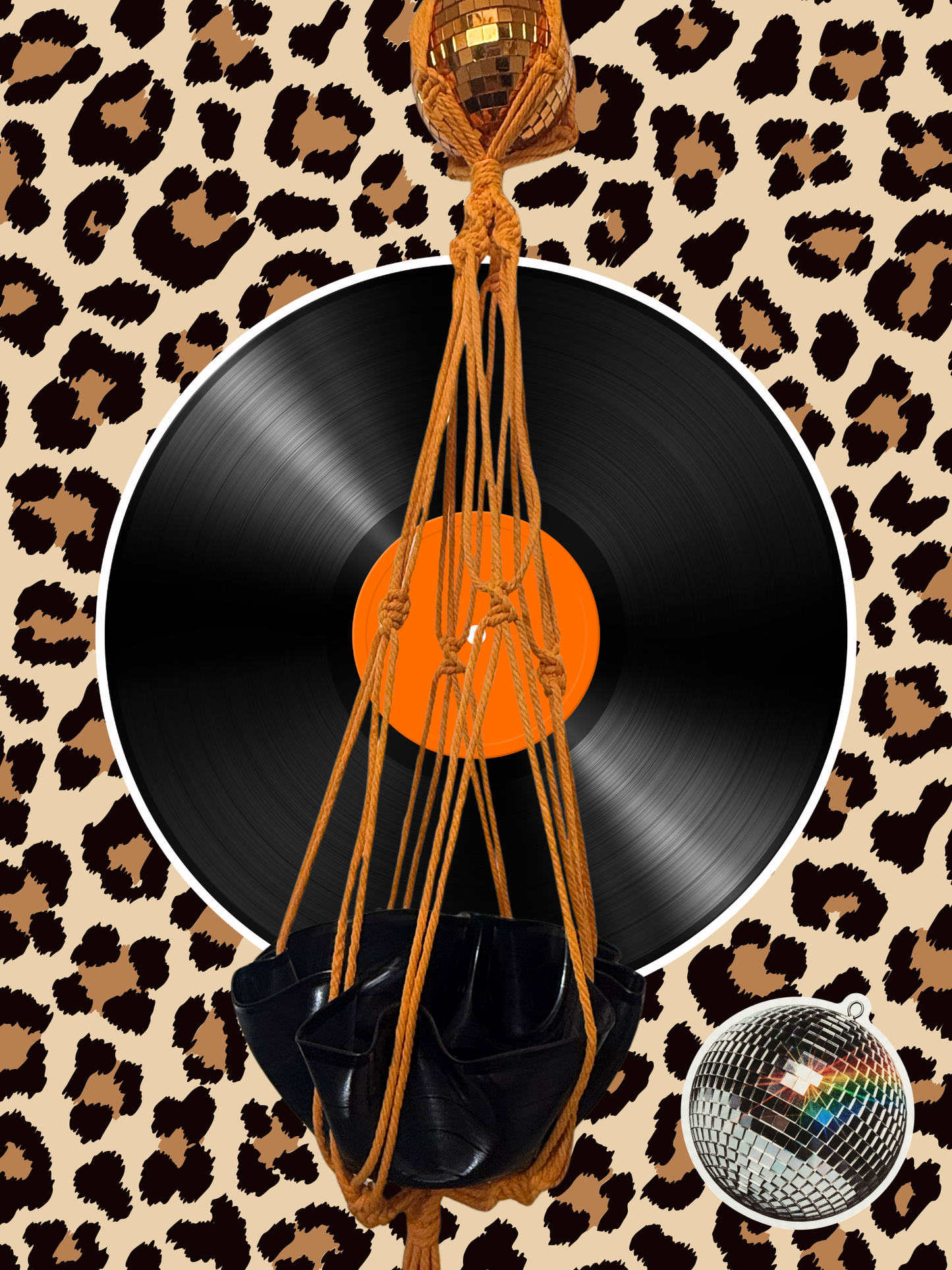 Planet Disco Macrame Disco Ball Hanger