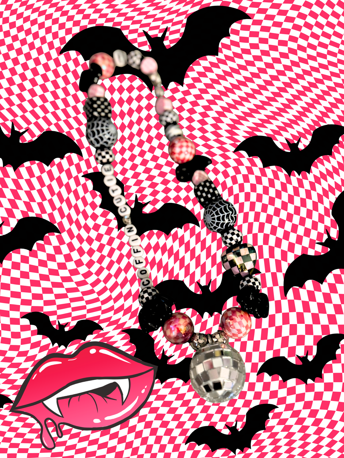 Coffin Cutie Rearview Mirror Charm