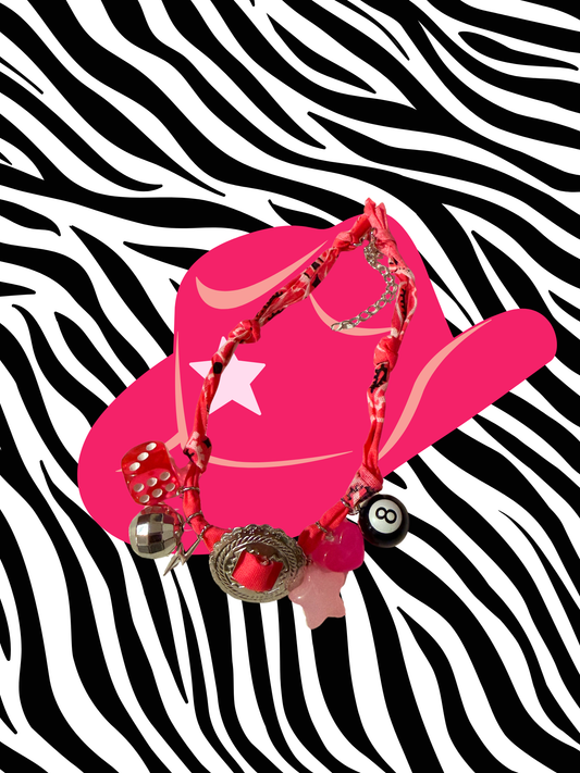 She’s Feral Bandana Charm Necklace