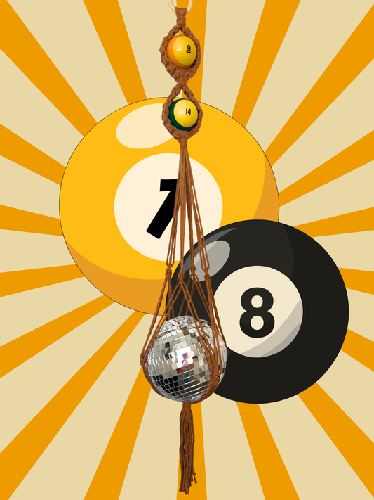 Lucky Shot Macrame Disco Ball Hanger