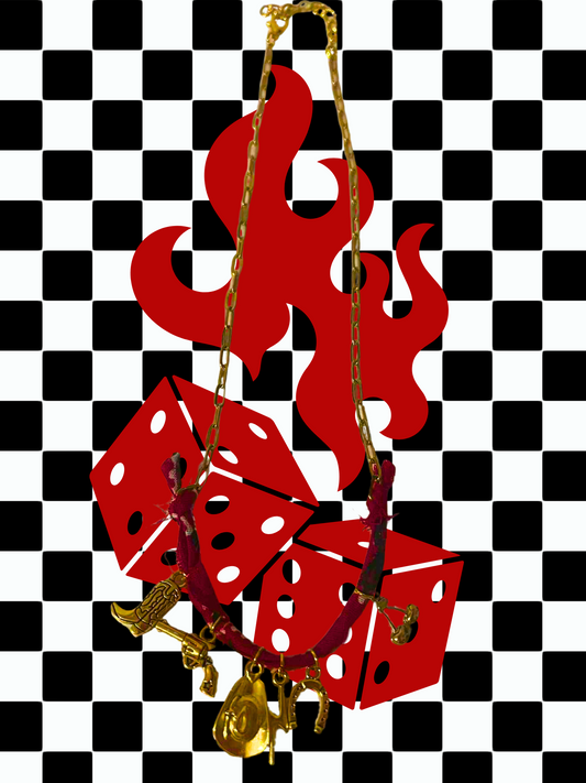 Hotter than Hell Bandana Charm Necklace