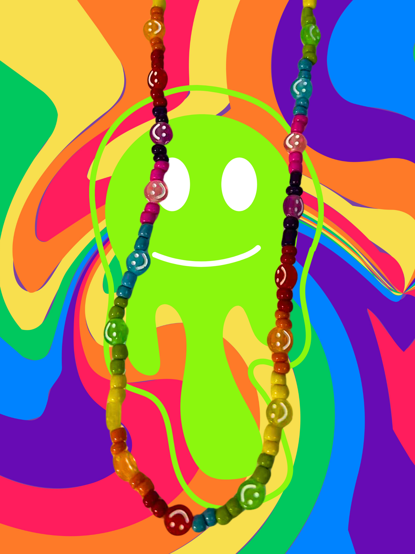 Trippin Me Out Beaded Necklace