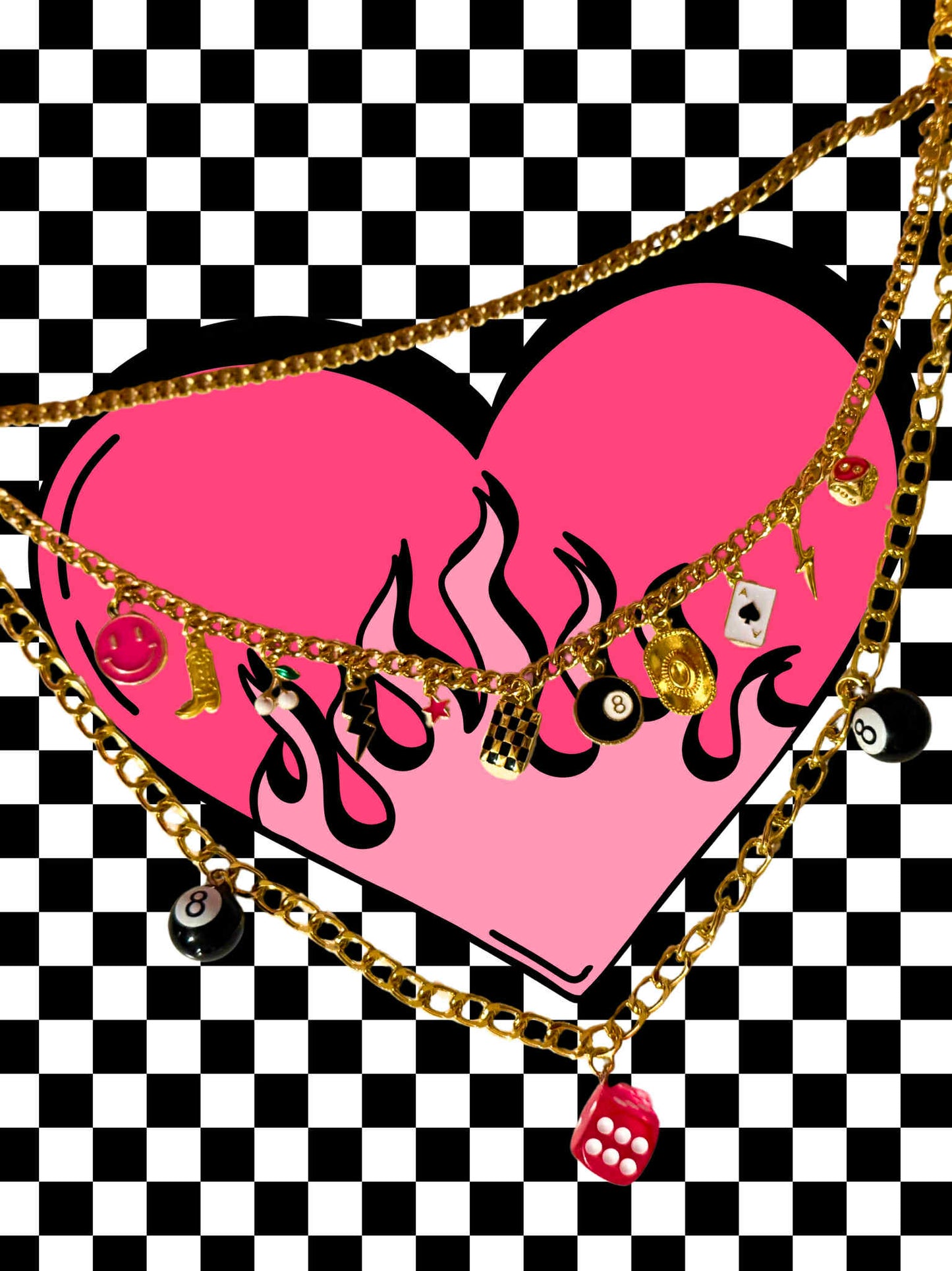 Heartbreak in Boots Purse Chain