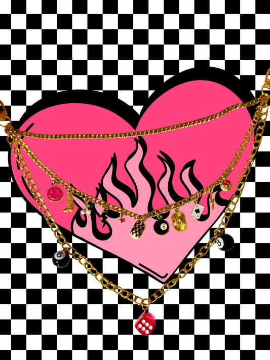 Heartbreak in Boots Purse Chain