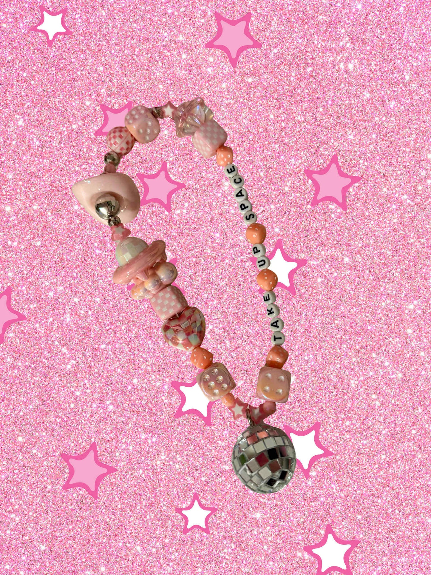 Take Up Space Rearview Mirror Charm