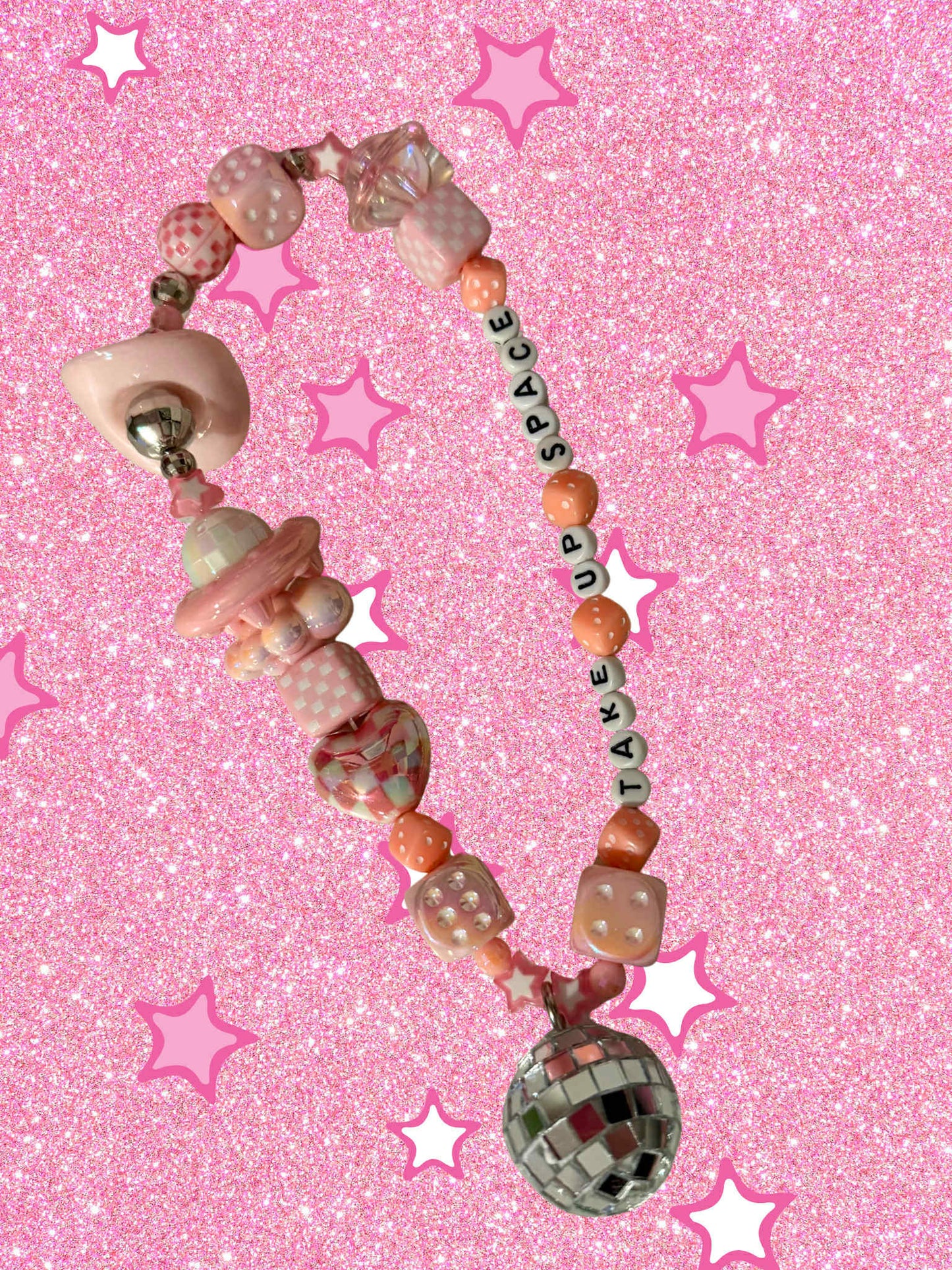 Take Up Space Rearview Mirror Charm