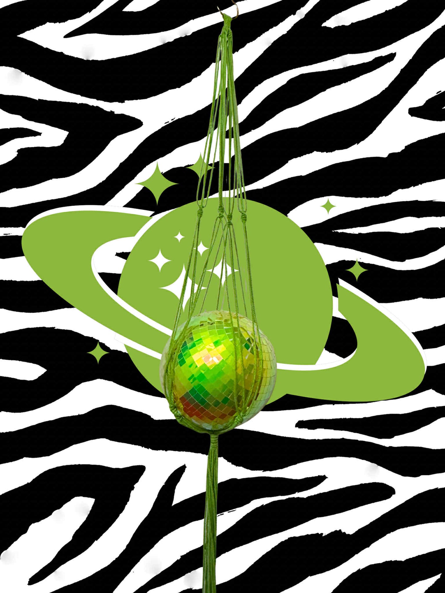 Planet Her Macrame Disco Ball Hanger