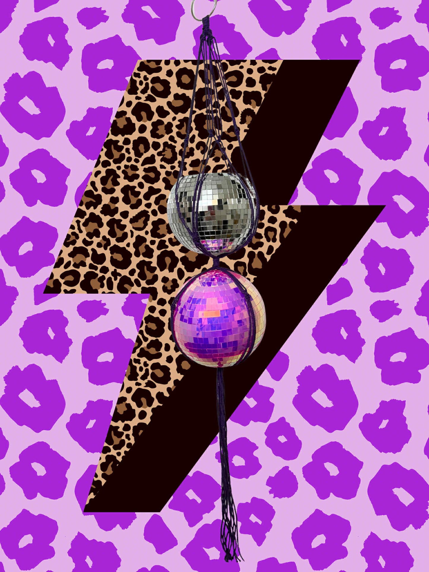 Can't Be Tamed Macrame Disco Ball Hanger