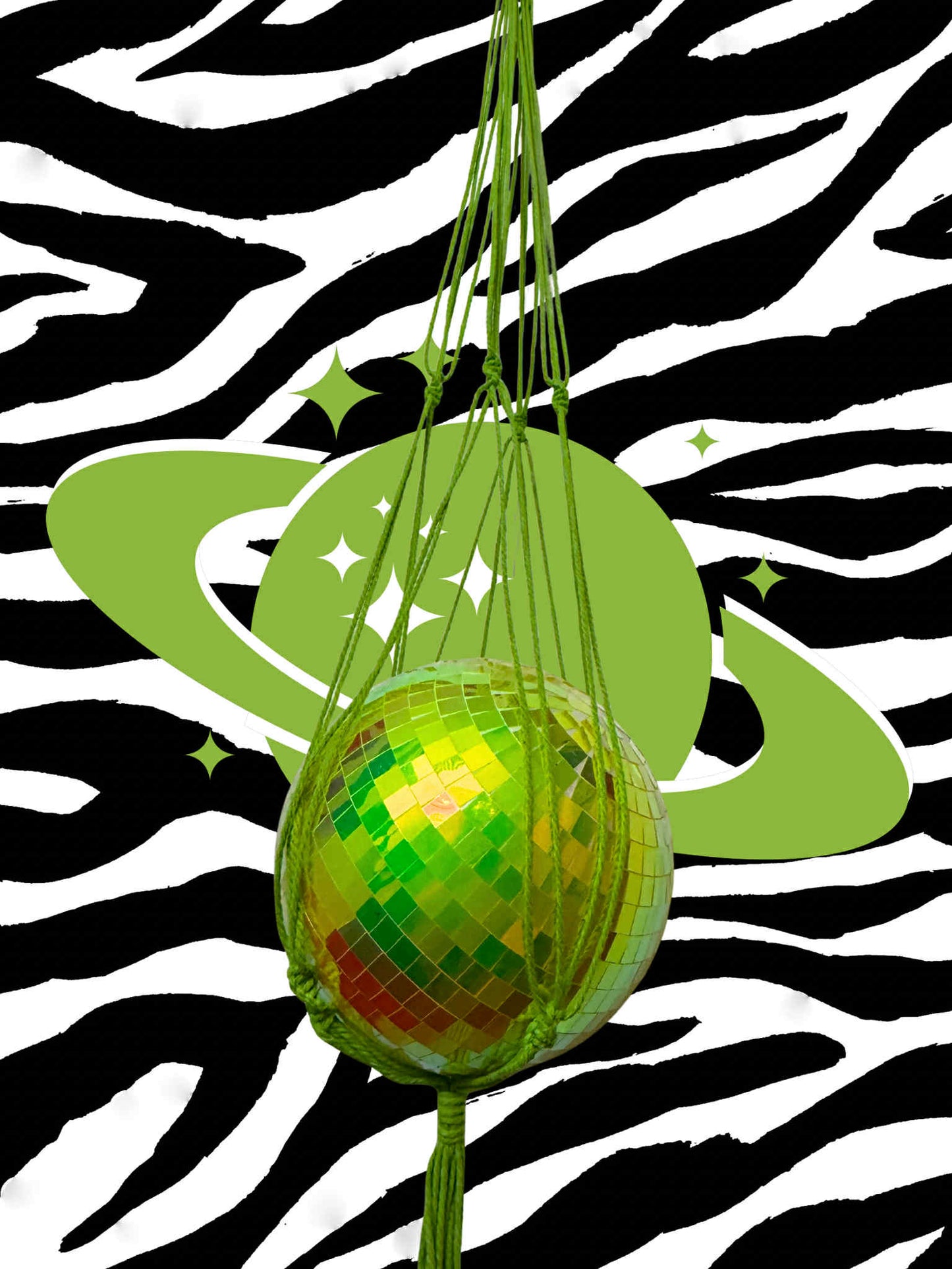 Planet Her Macrame Disco Ball Hanger