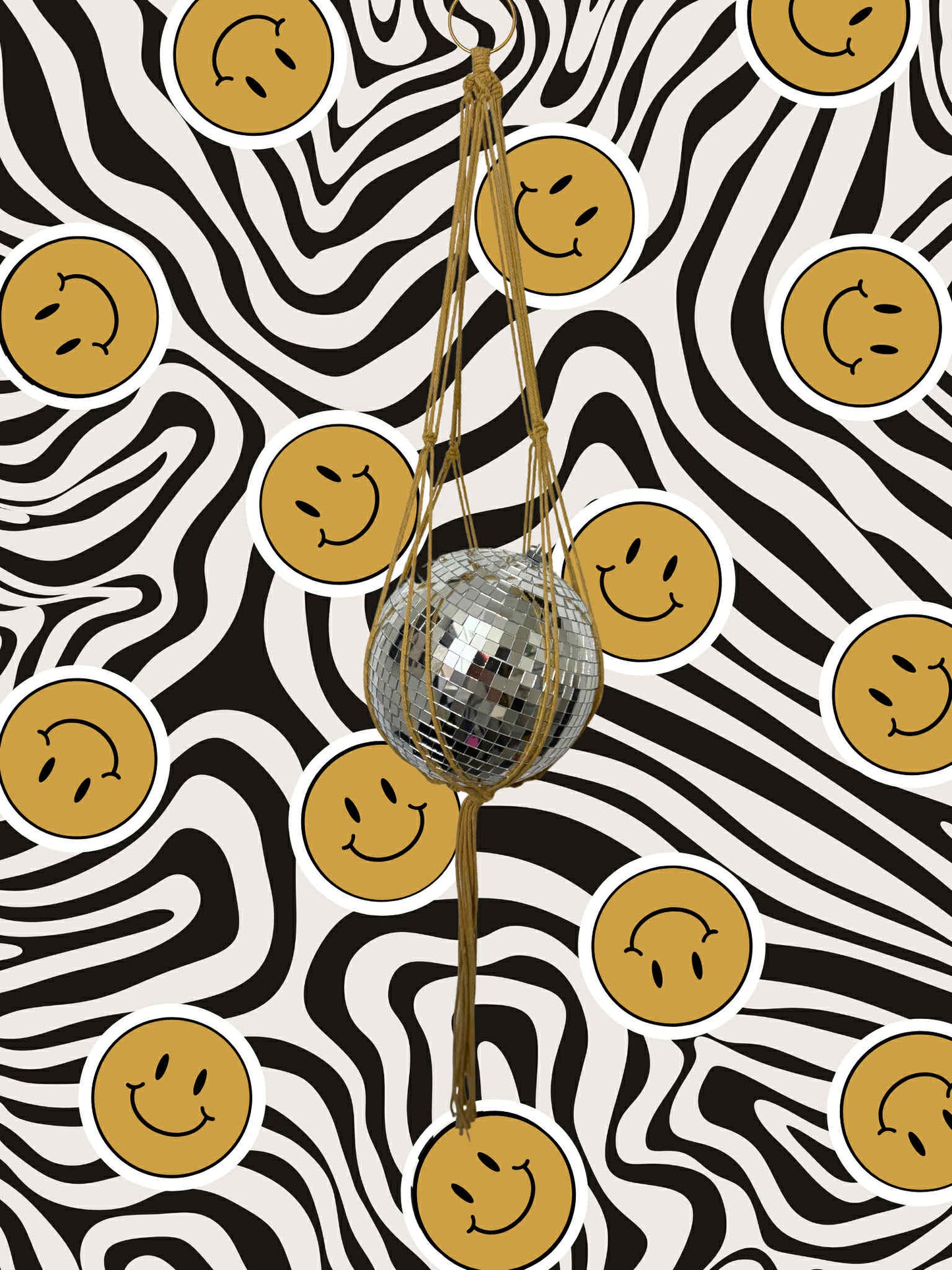 Catching rays Macrame Disco Ball Hanger