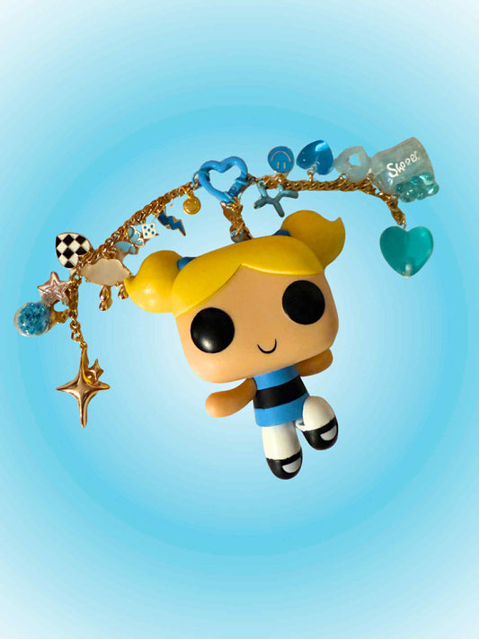 Bubbles PowerPuff Girl Figure Keychain