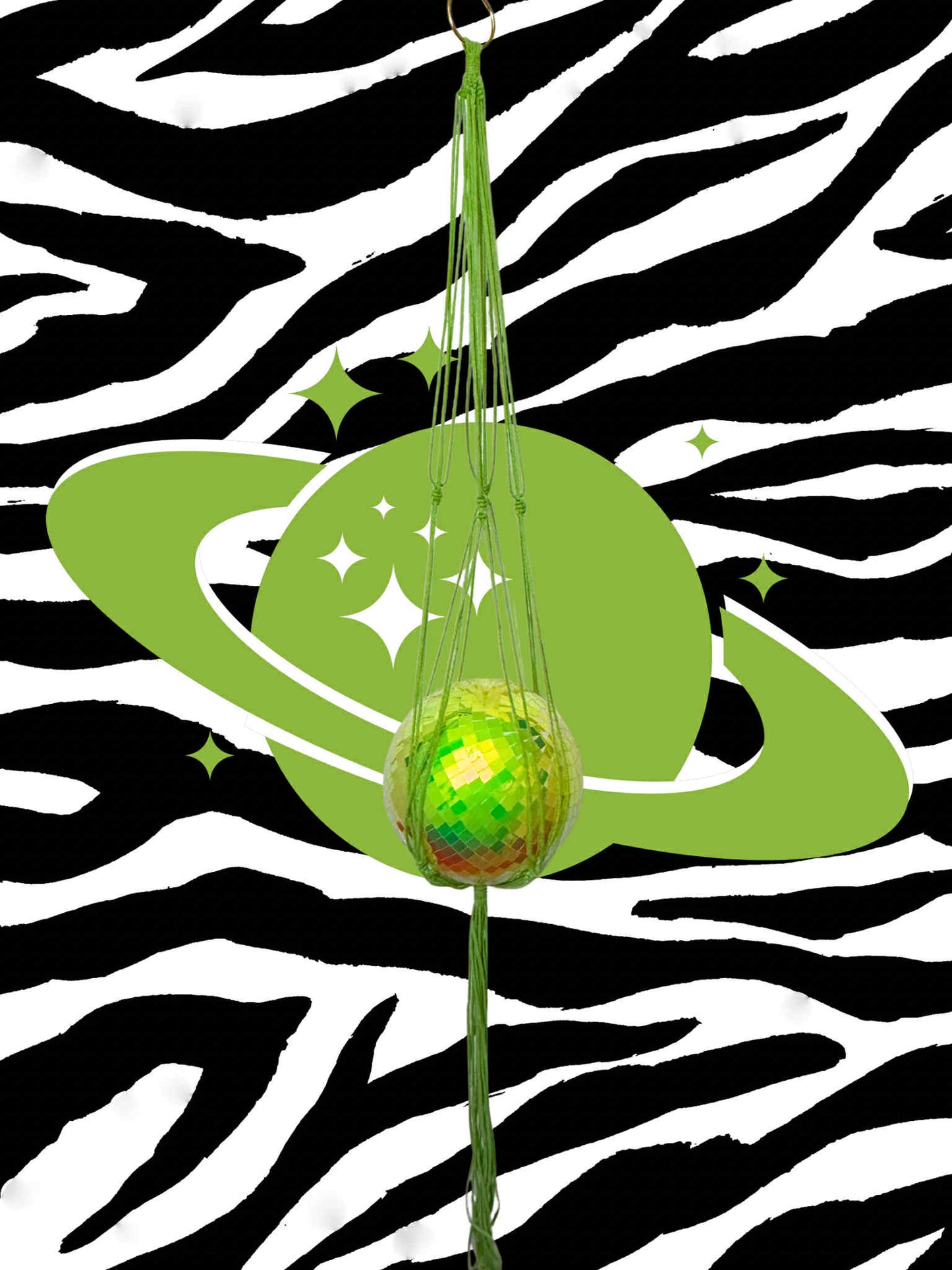 Planet Her Macrame Disco Ball Hanger