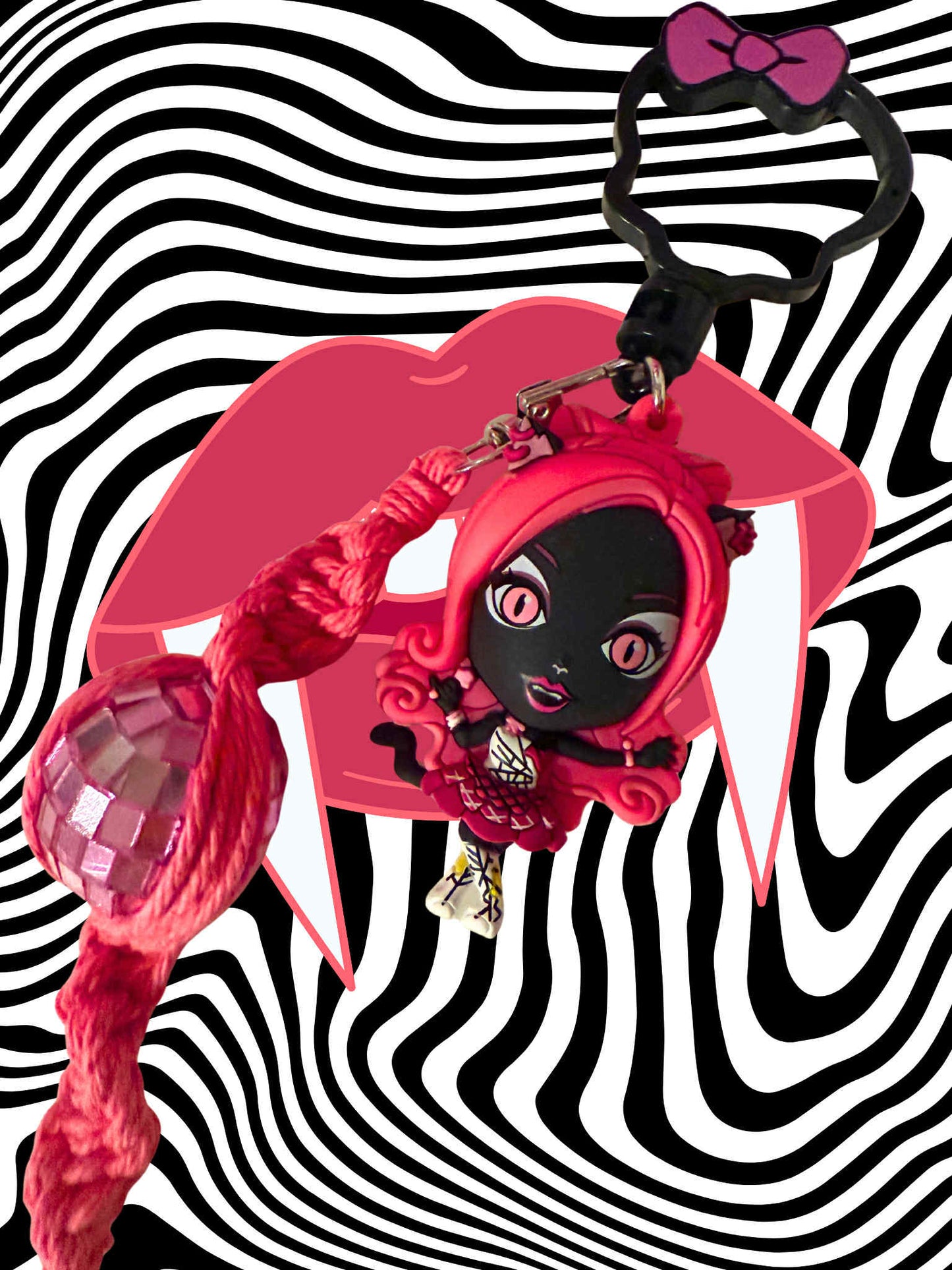 Catty Noir Monster High Macrame Keychain