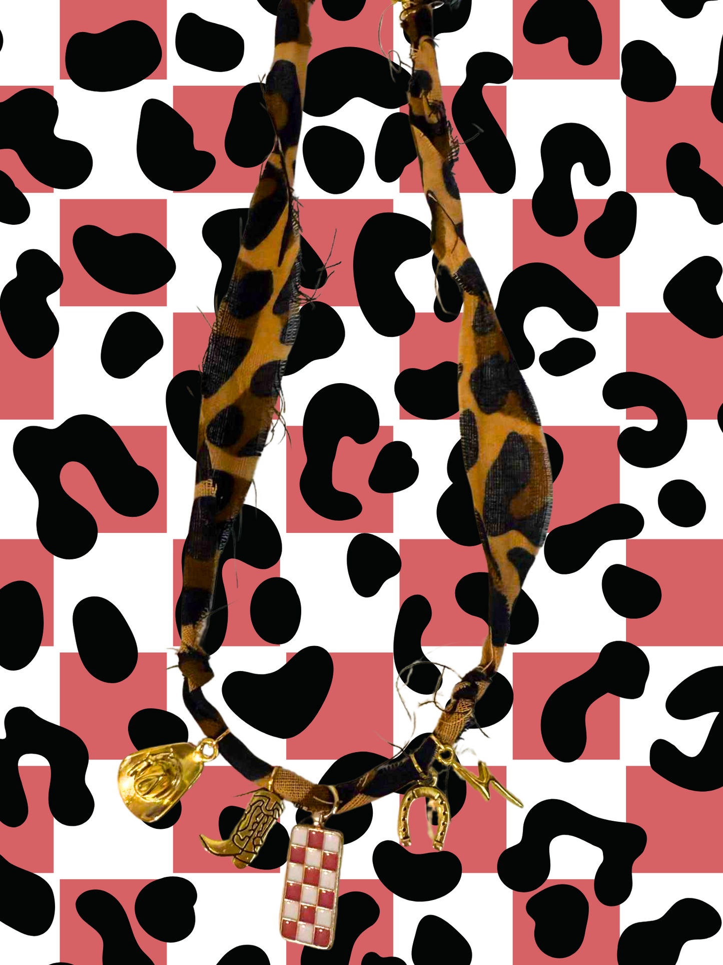 Wild Cowgirl Nights Bandana Charm Necklace