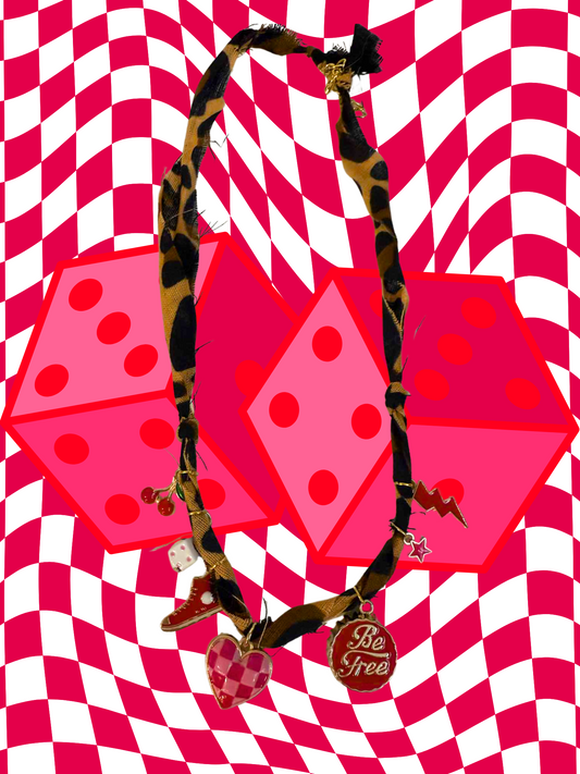 Cheetahlicious Bandana Charm Necklace
