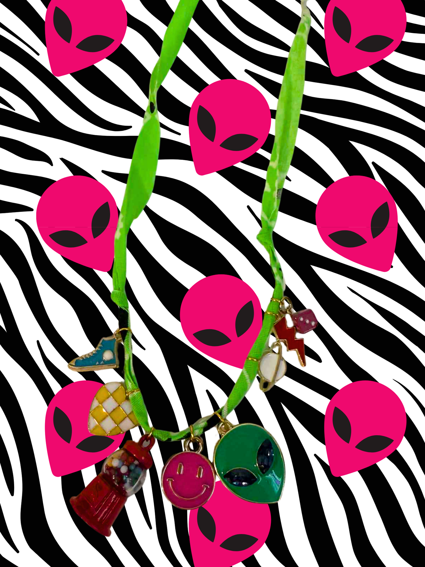 Beam Me Up Bandana Charm Necklace