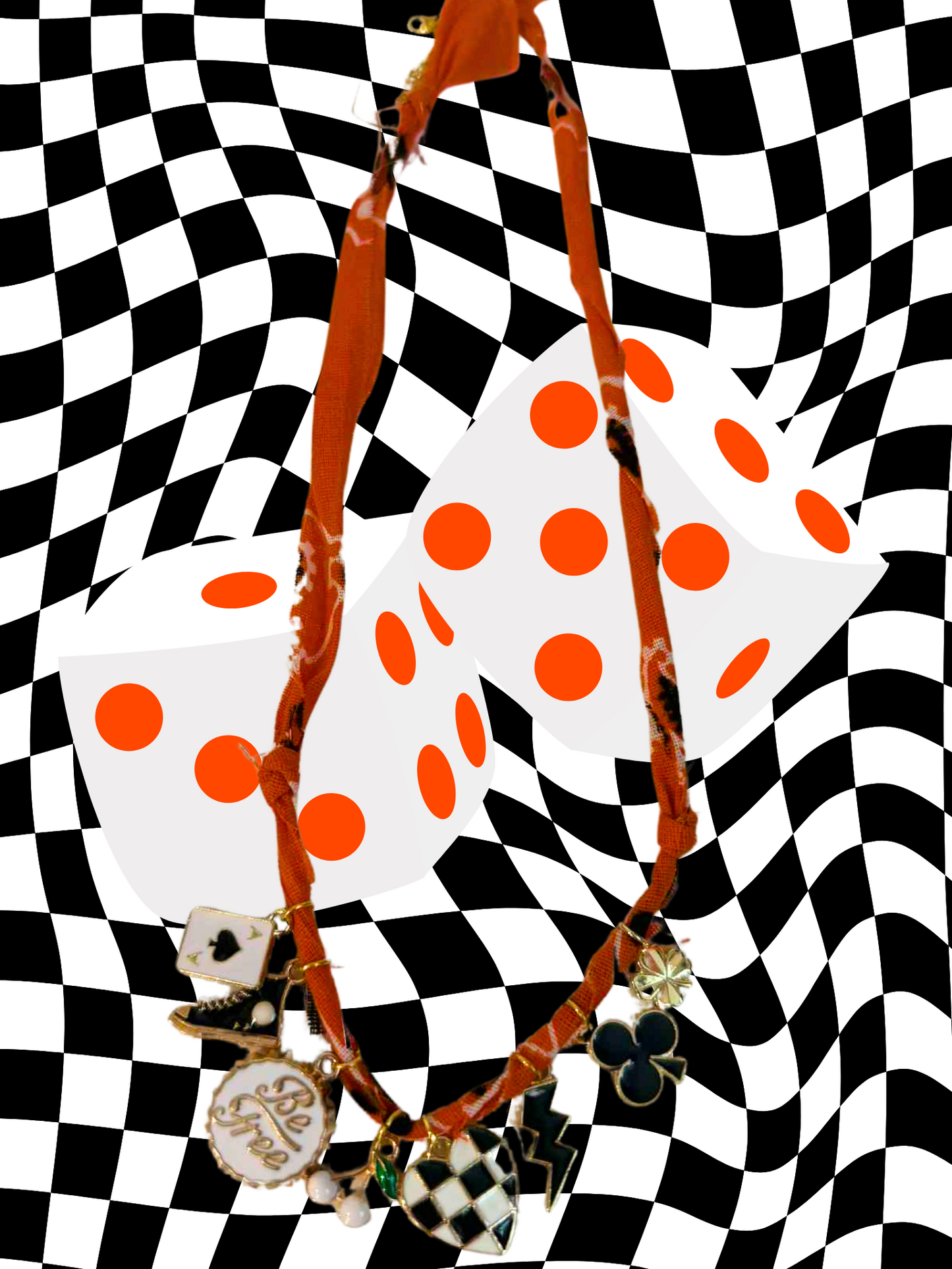 Motorhead Bandana Charm Necklace